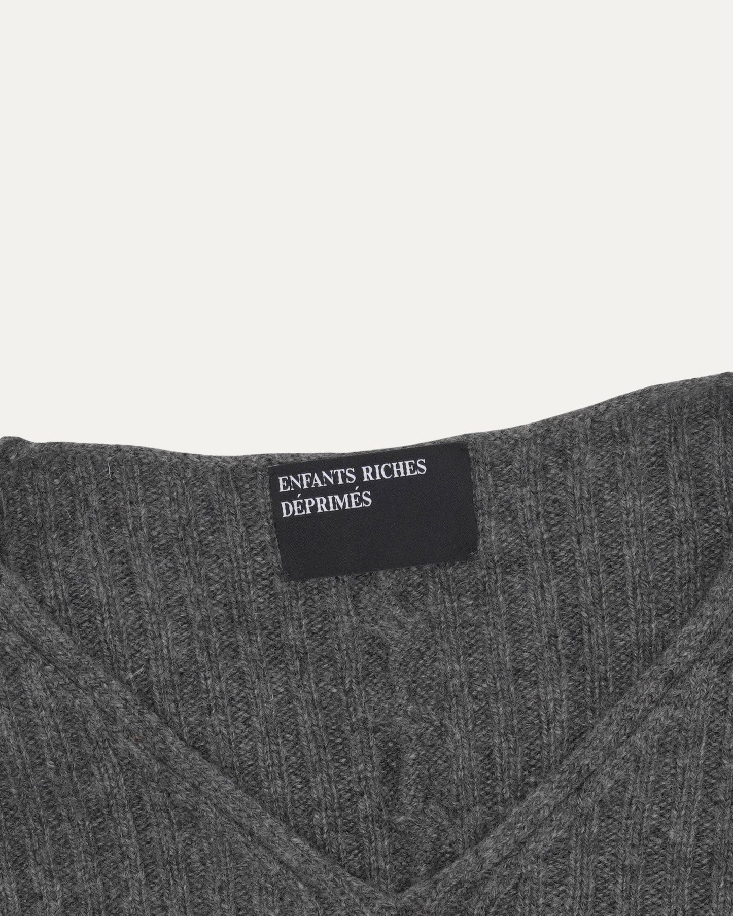 Cashmere Distressed V-Neck Sweater