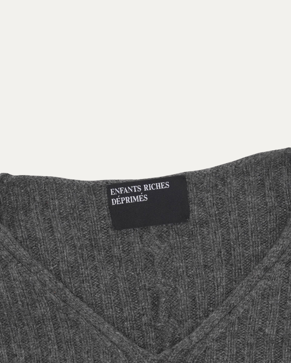 Cashmere Distressed V-Neck Sweater