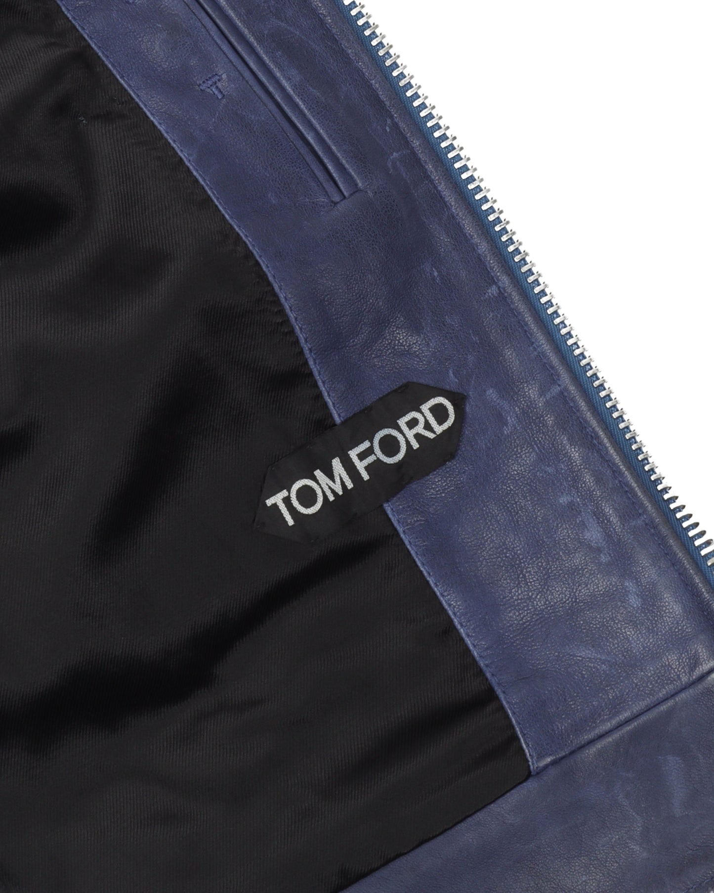 Zip-Pocket Leather Jacket