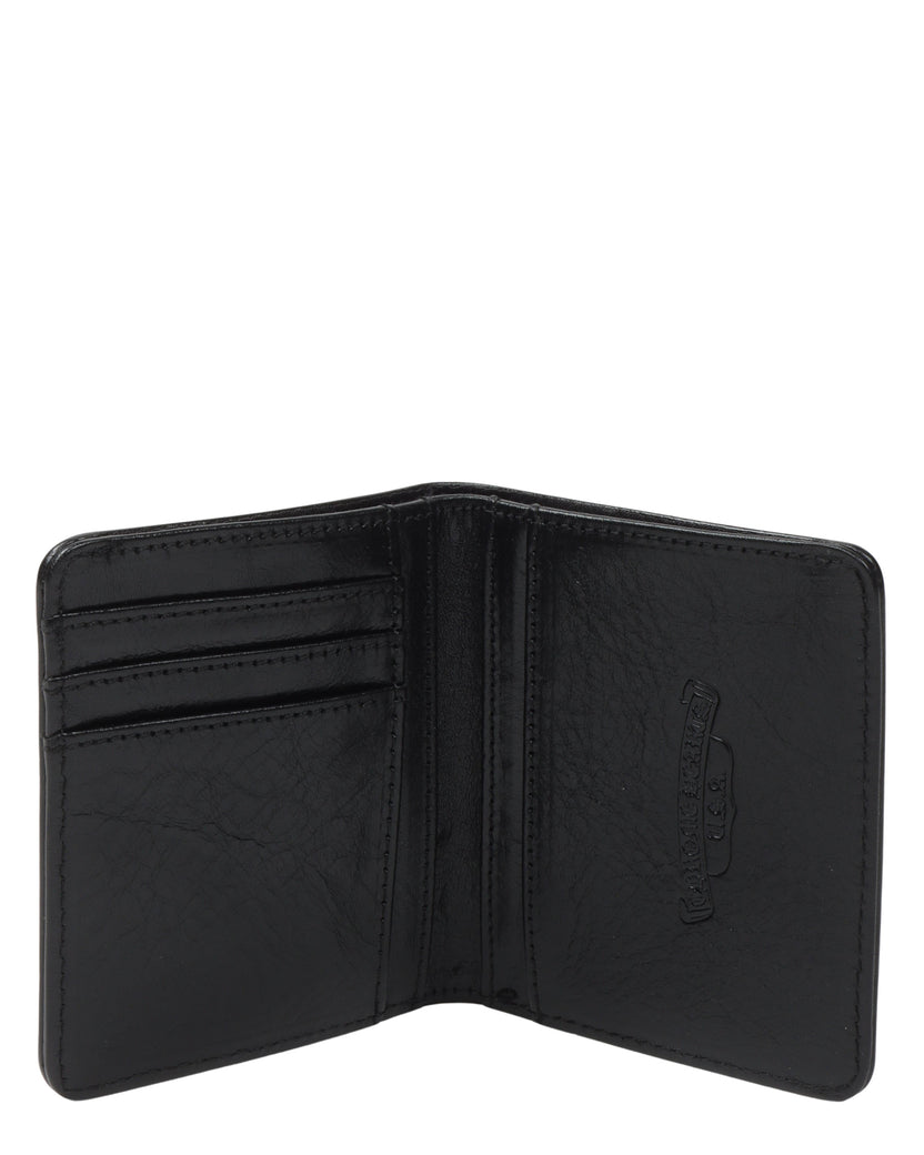 Leather Cross Bifold Patch Wallet