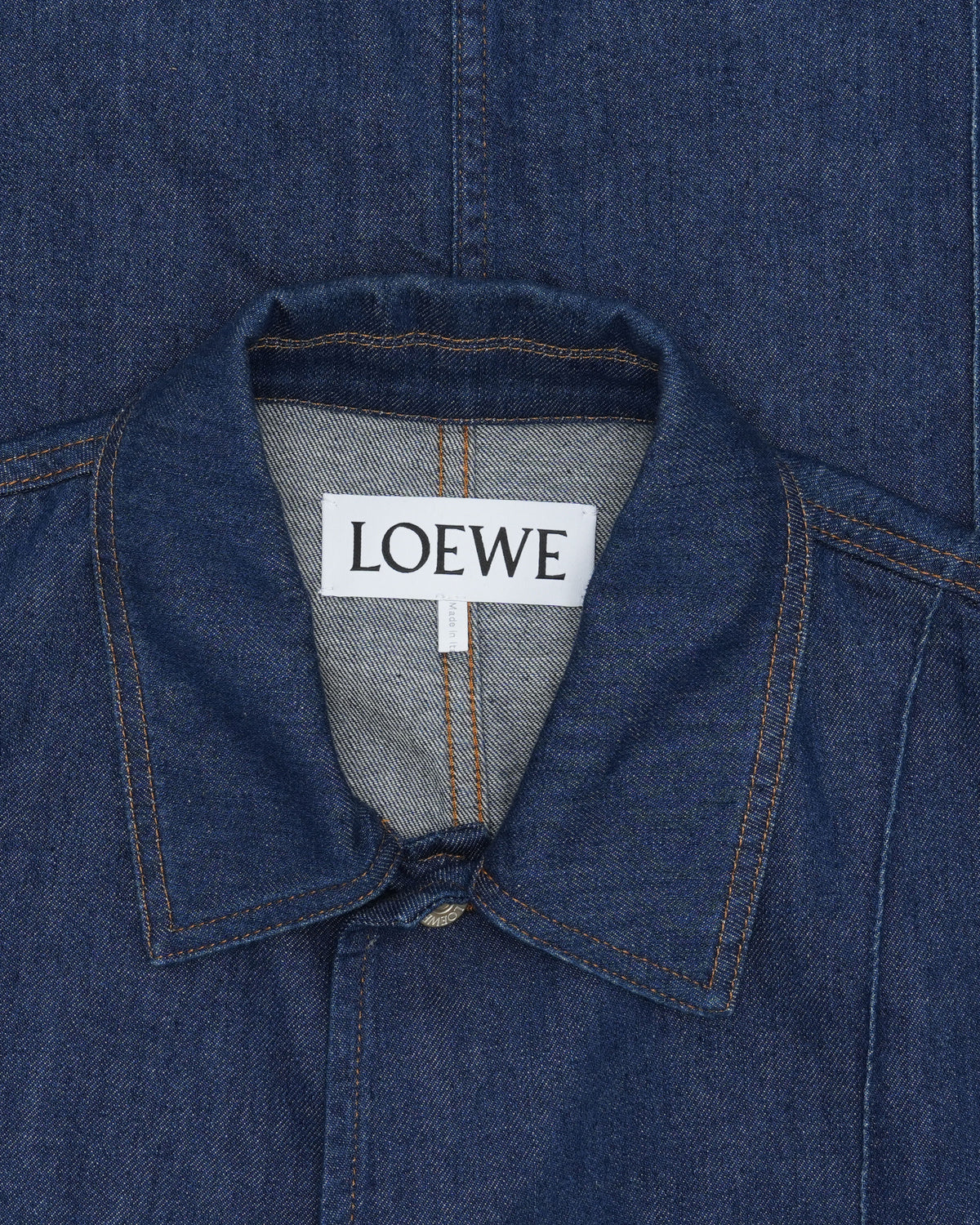 Leather Detail Denim Chore Shirt
