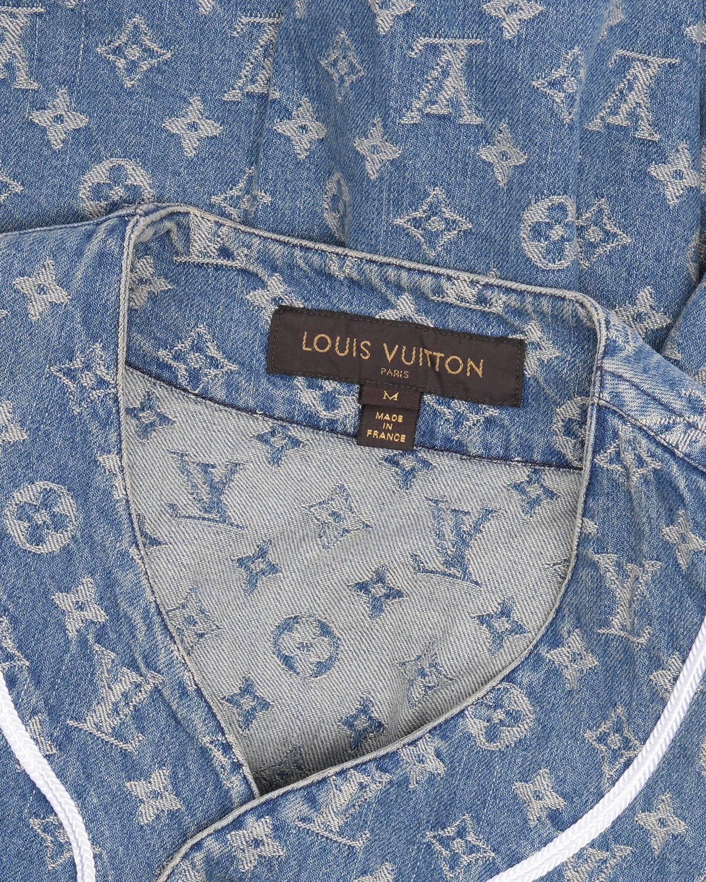 Supreme Denim Monogram Baseball Shirt