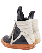 Blistered Leather Geobasket Sneakers