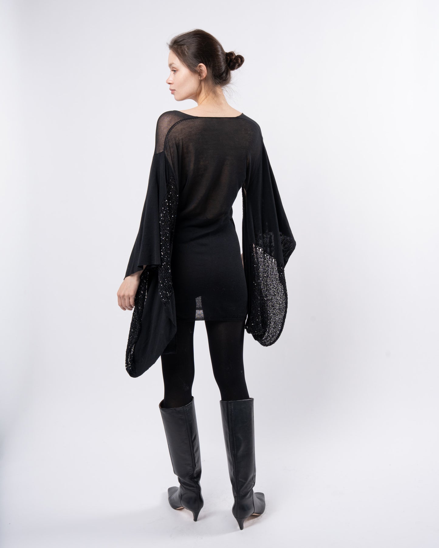 Galliano Era Wide Sleeve Light Knit Dress