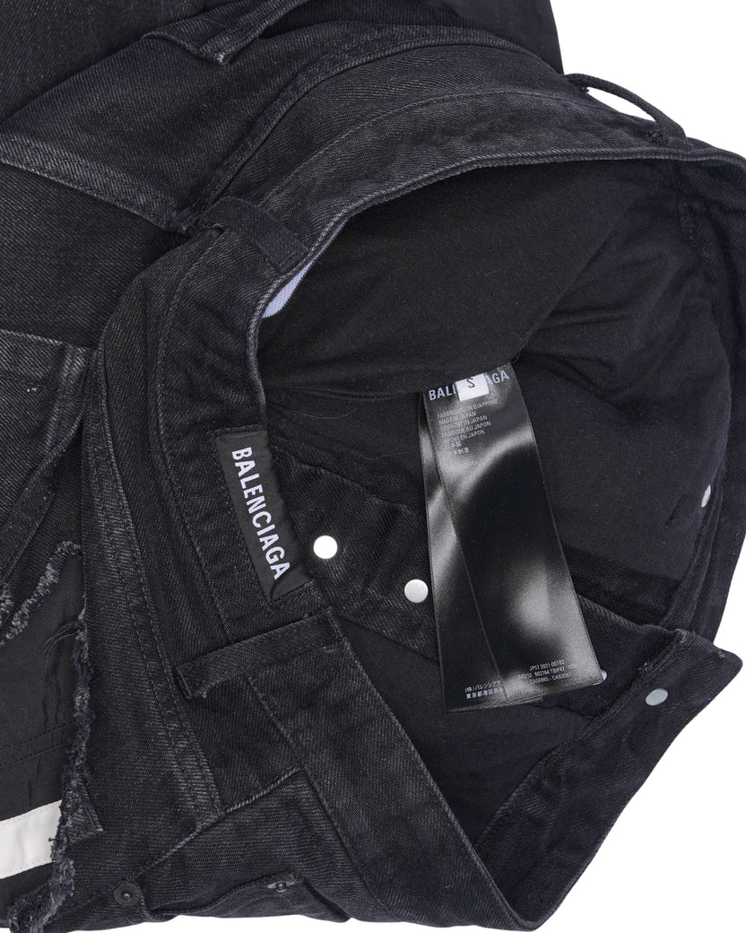 Hybrid Slashed Denim