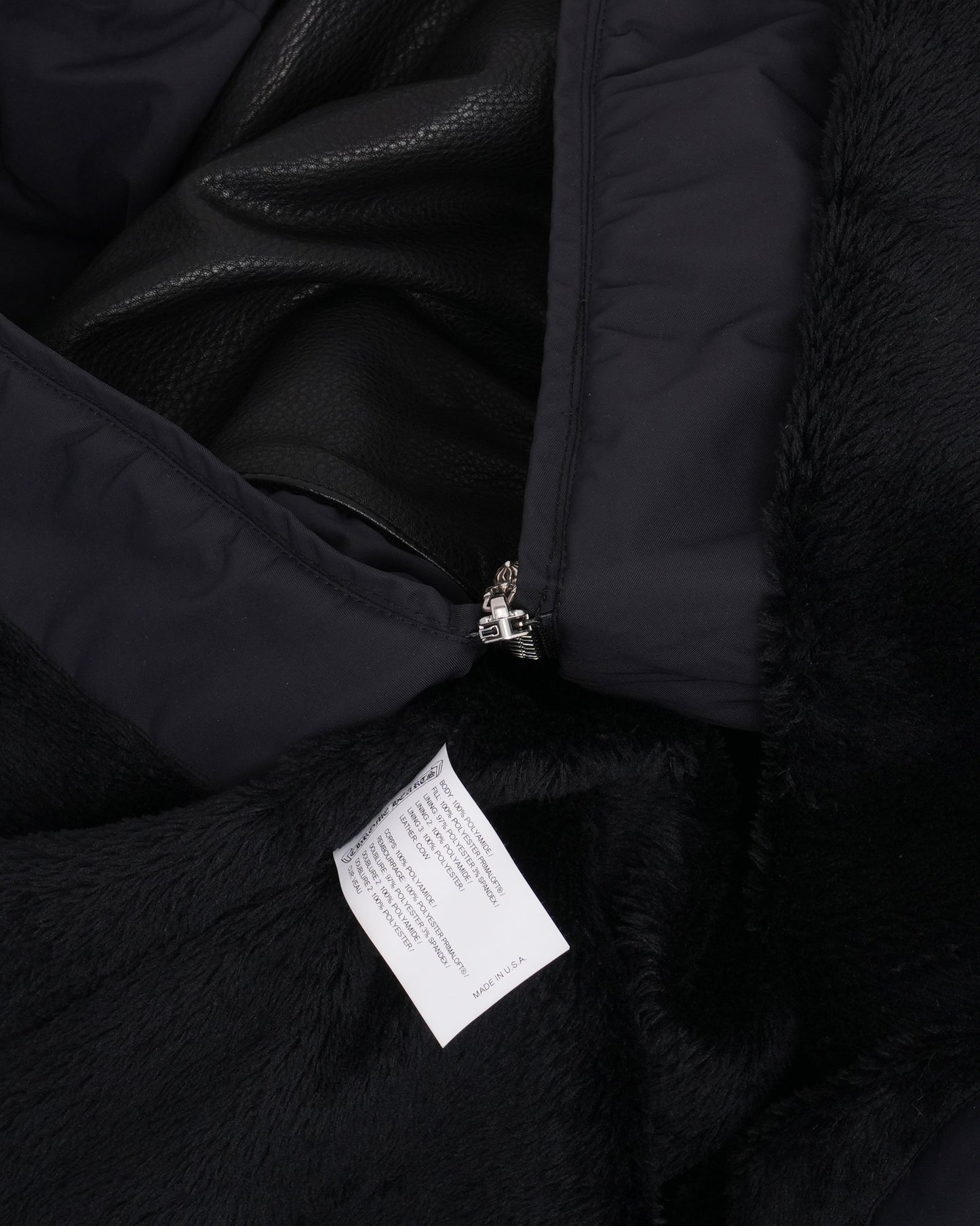 Nylon Leather Parka