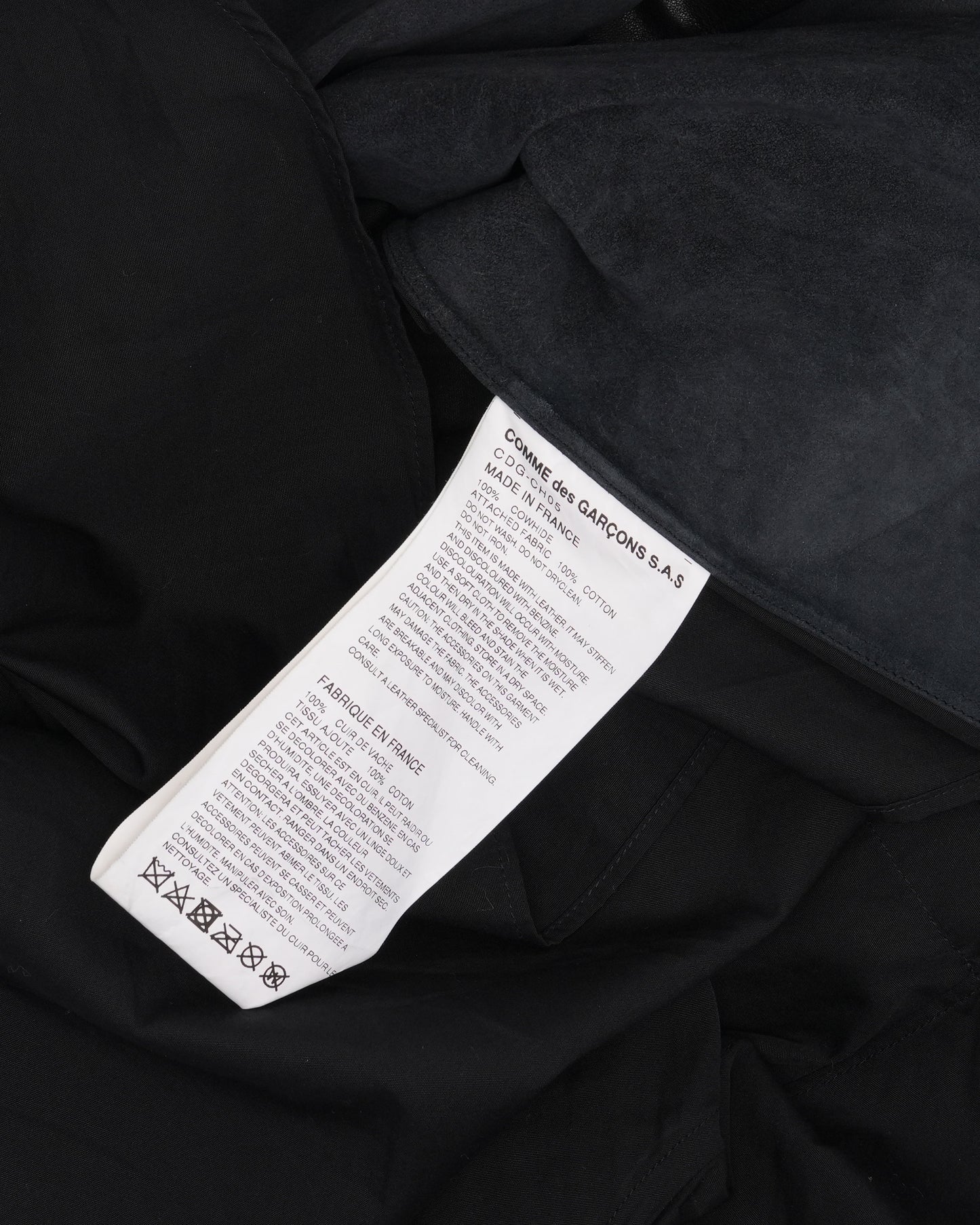 Comme des Garcons Leather Panel Shirt