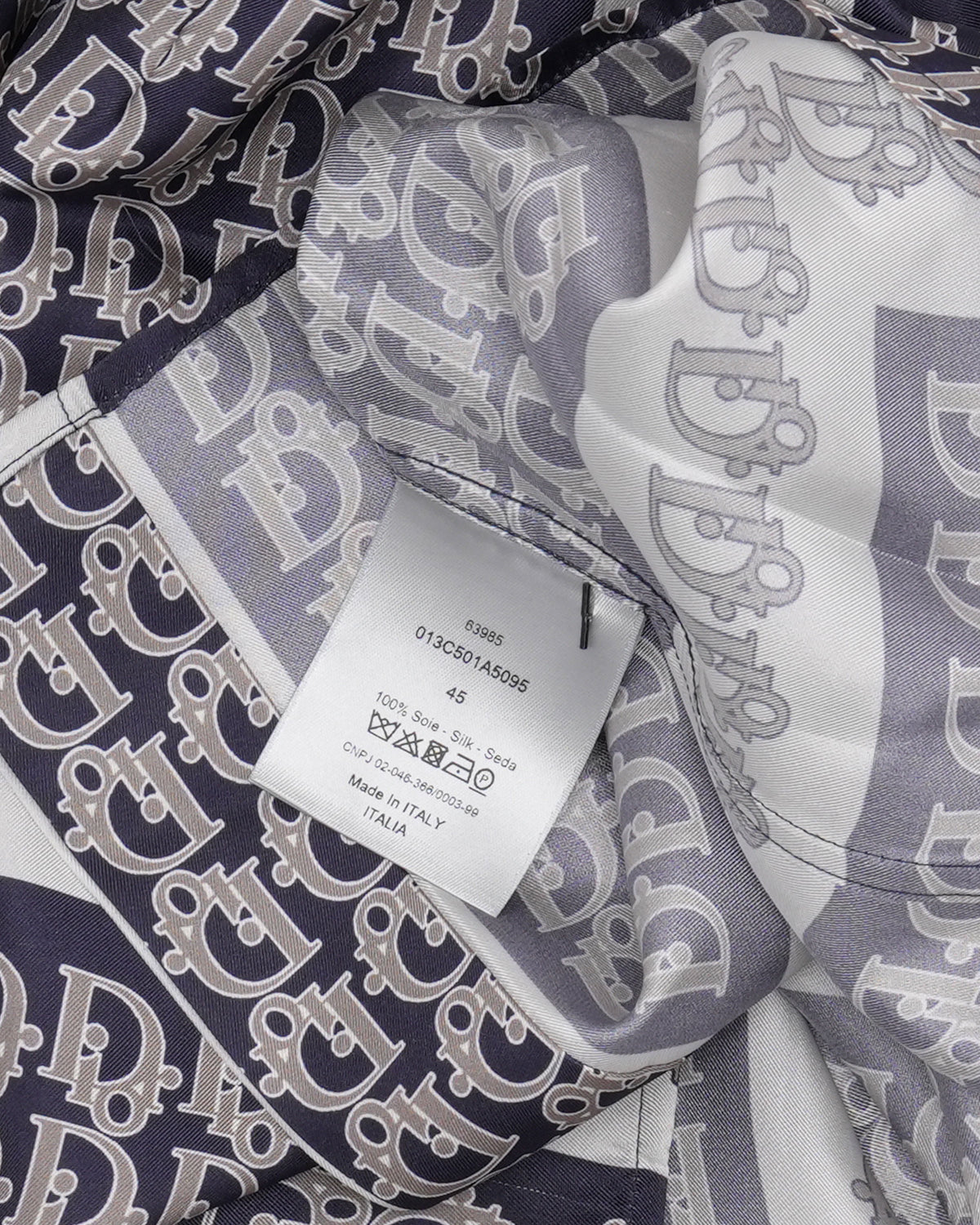 Silk Oblique Monogram Shirt