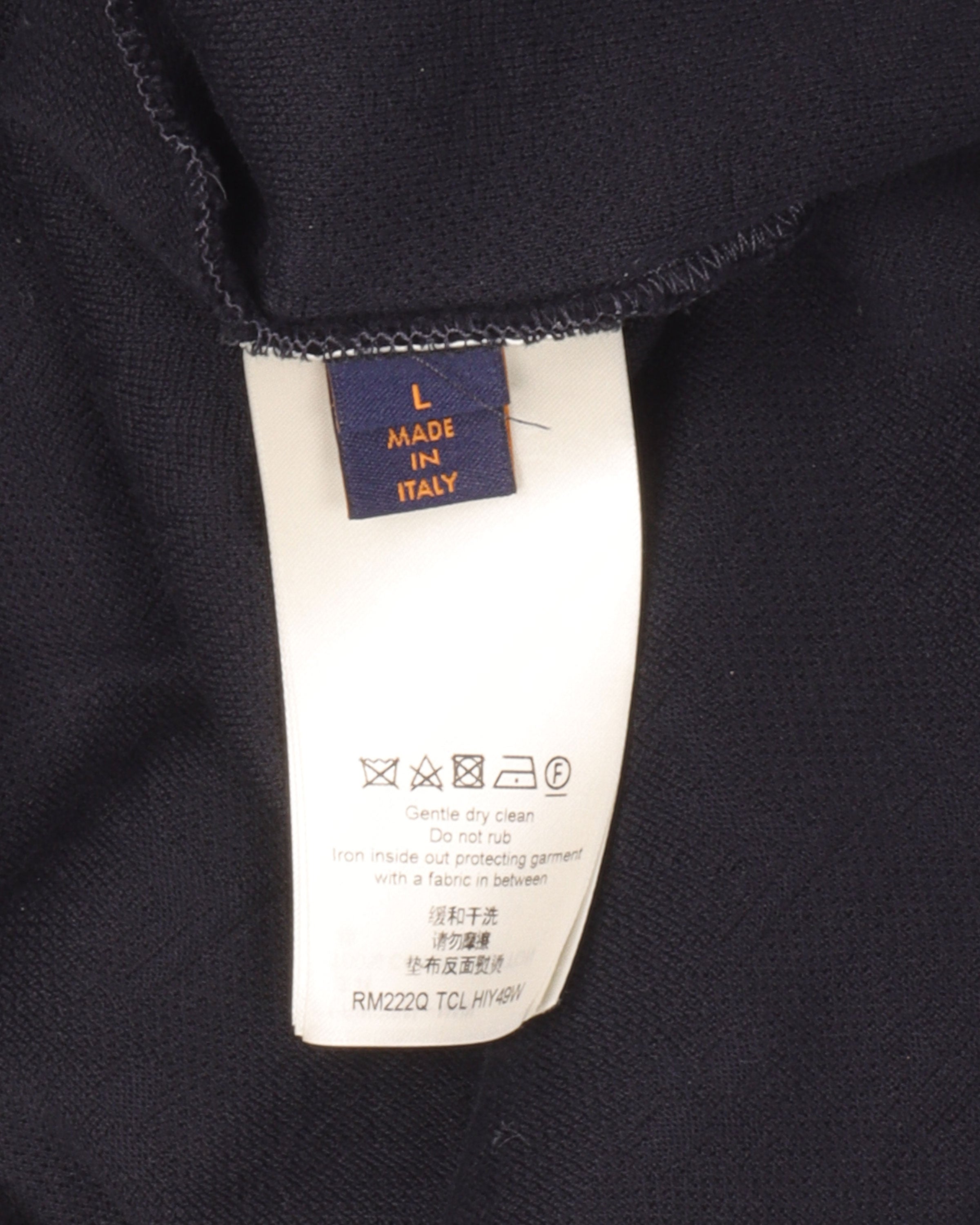 Louis Vuitton Monogram Pocket Knit T-Shirt Night Blue. Size M0