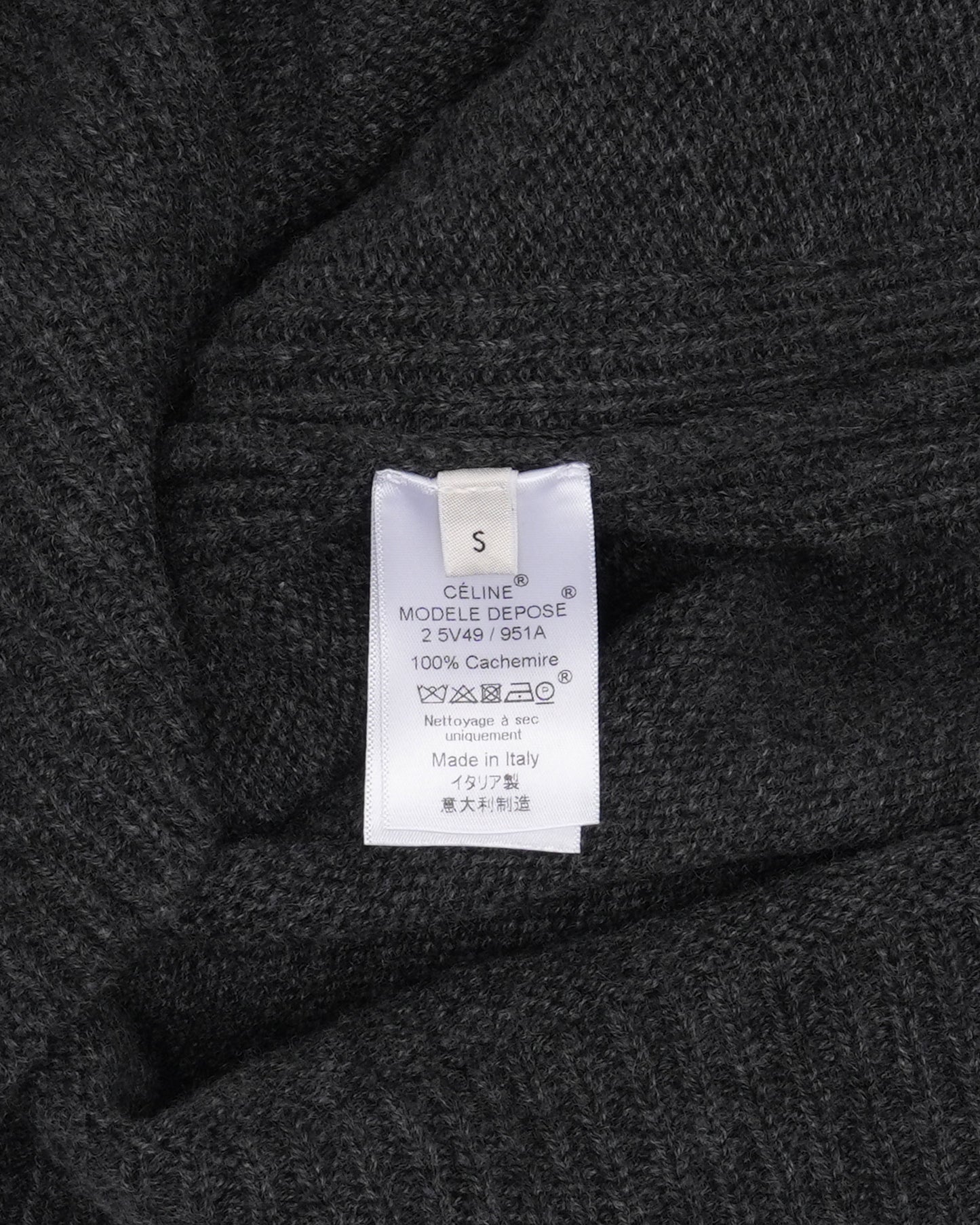 Embroidered Logo Cashmere Cardigan Sweater