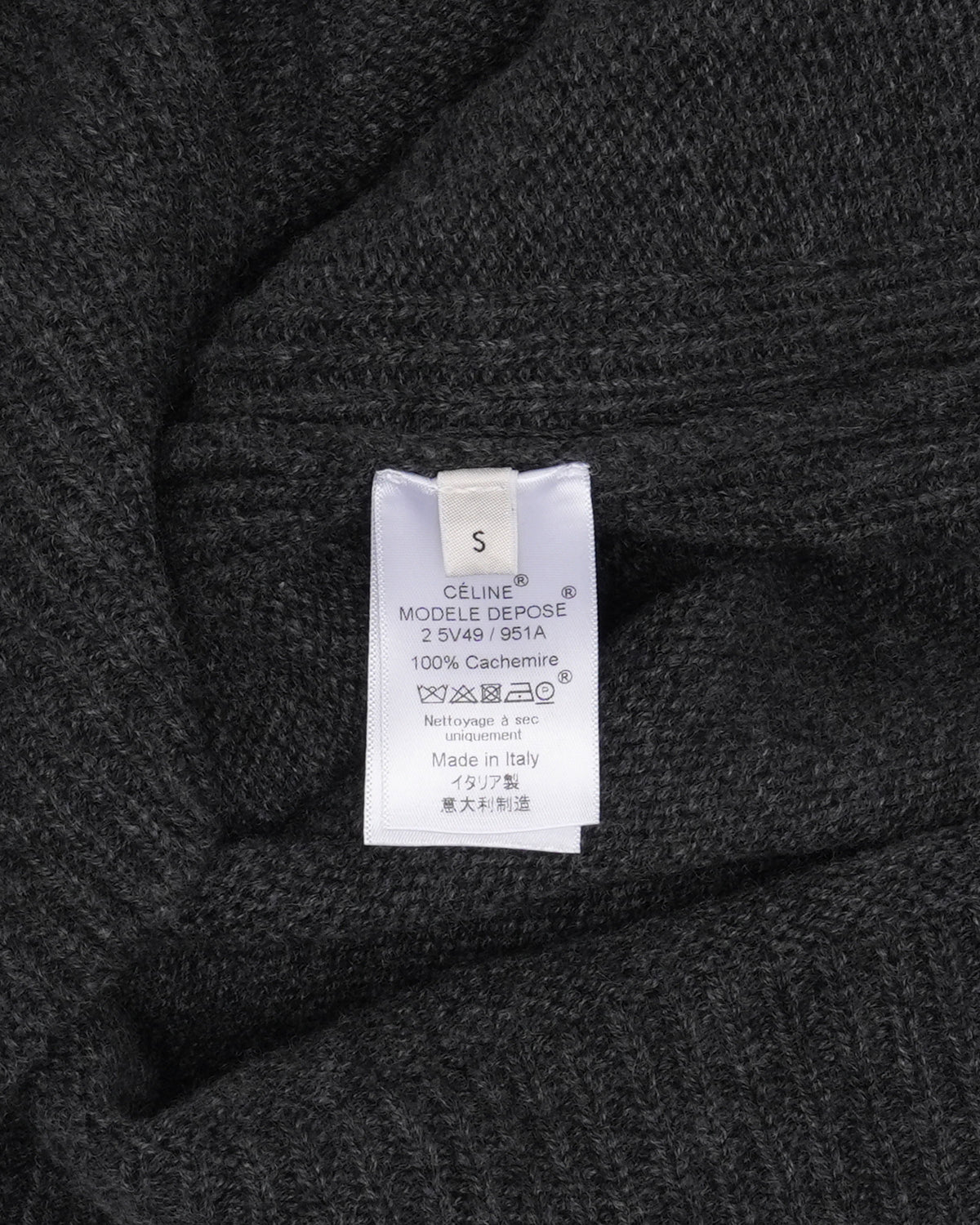 Embroidered Logo Cashmere Cardigan Sweater