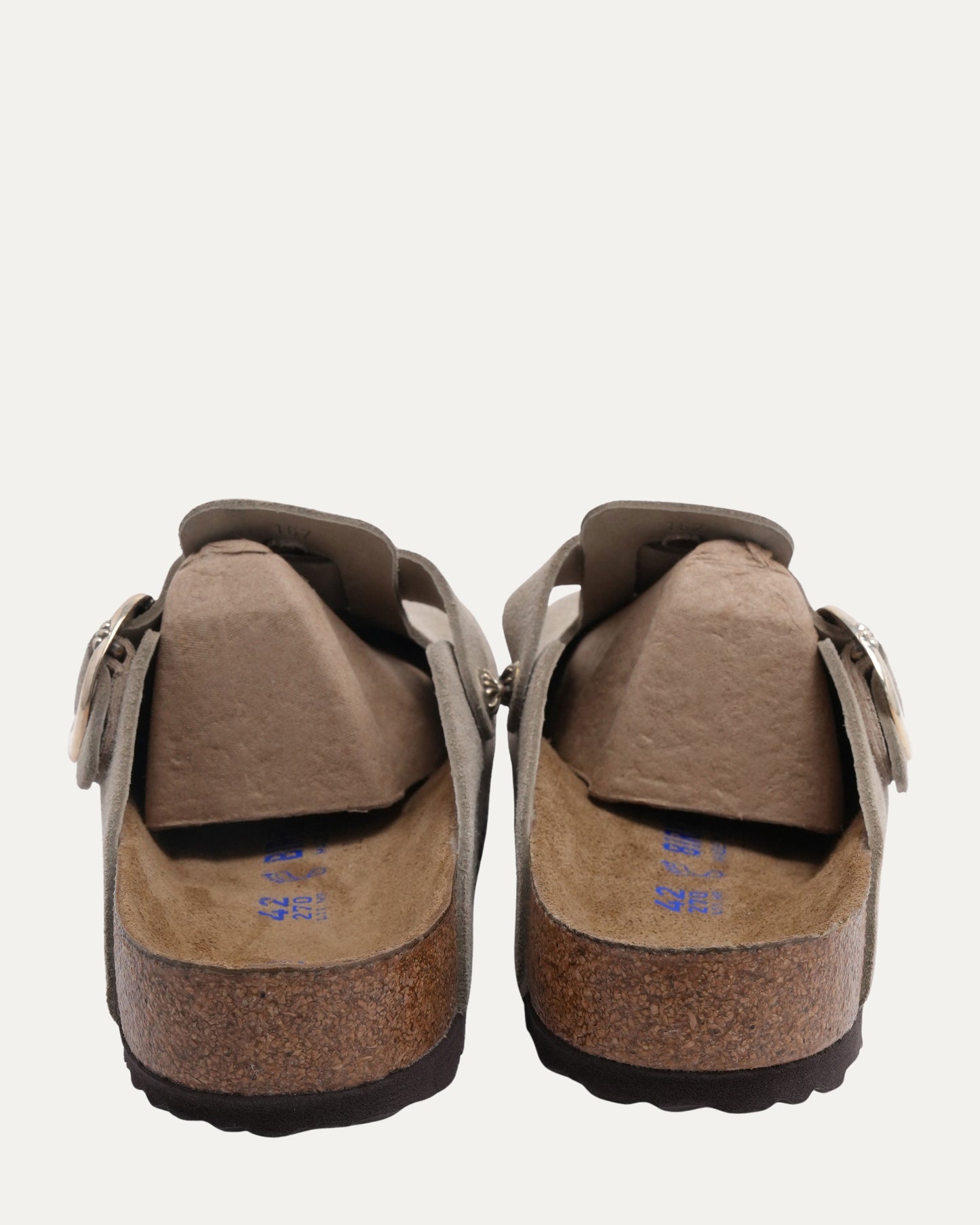 Dagger Embellished Birkenstock Boston Suede Mule