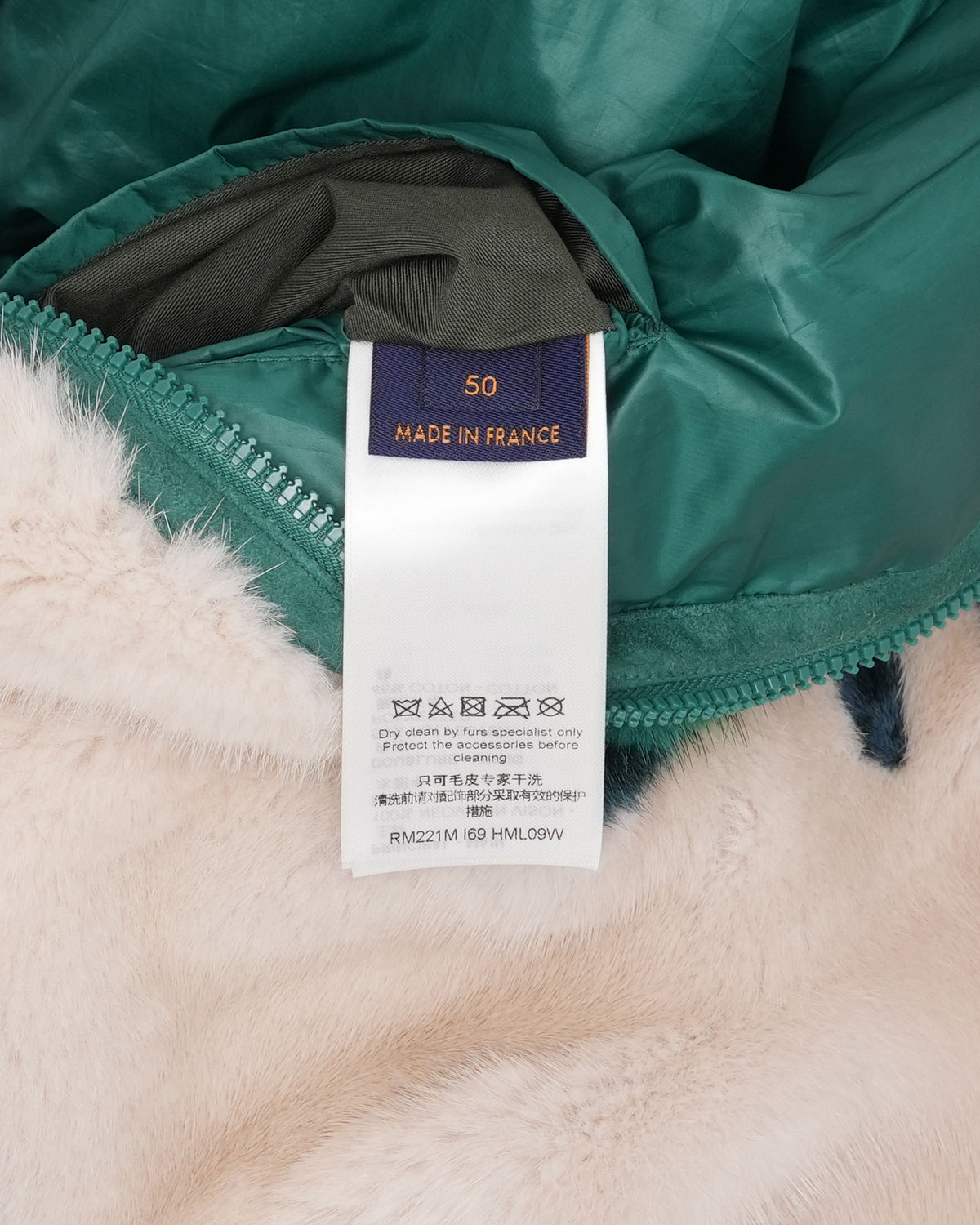 Intarsia Flower Mink Fur Blouson