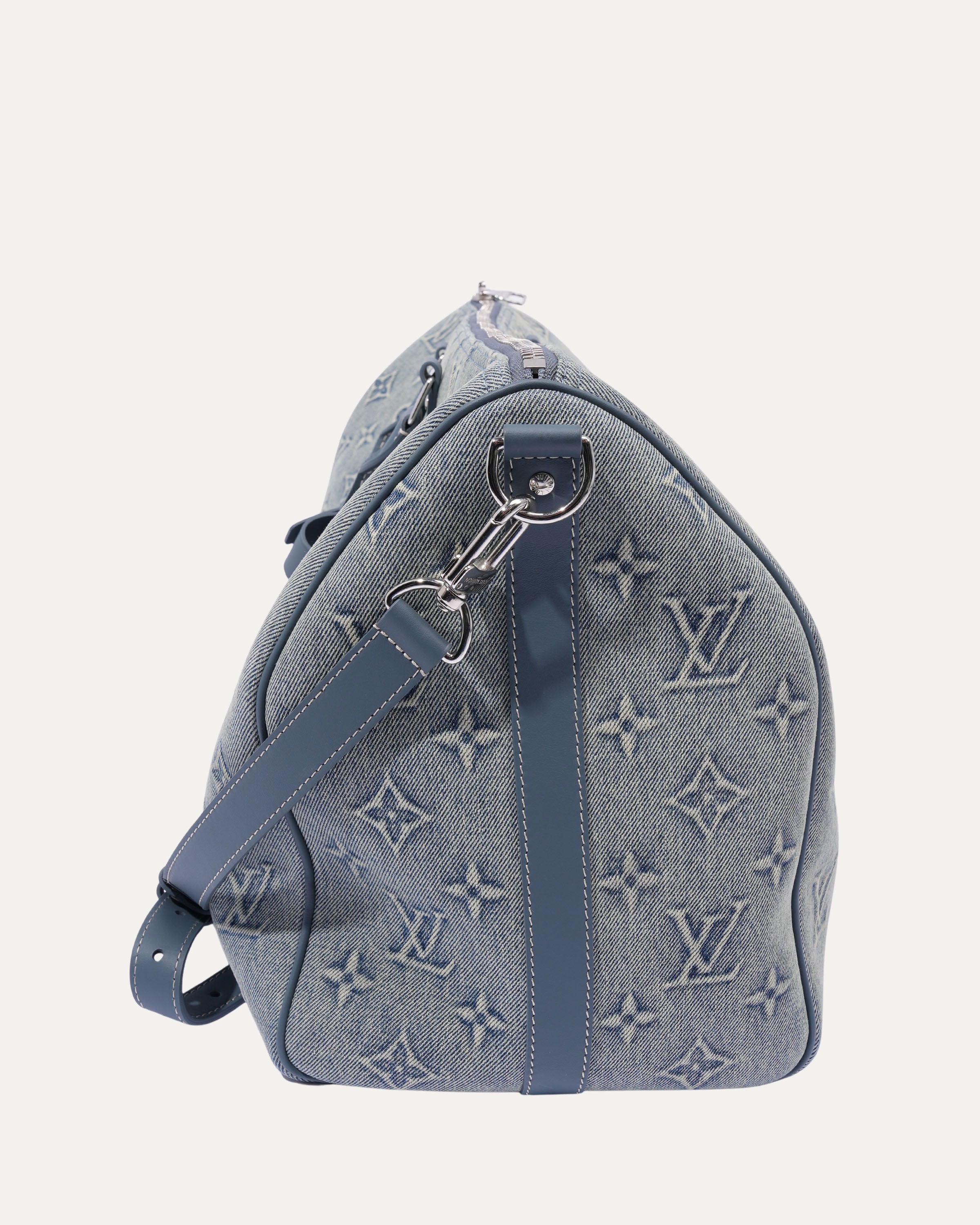 Monogram Denim Keepall Bandouliere 50