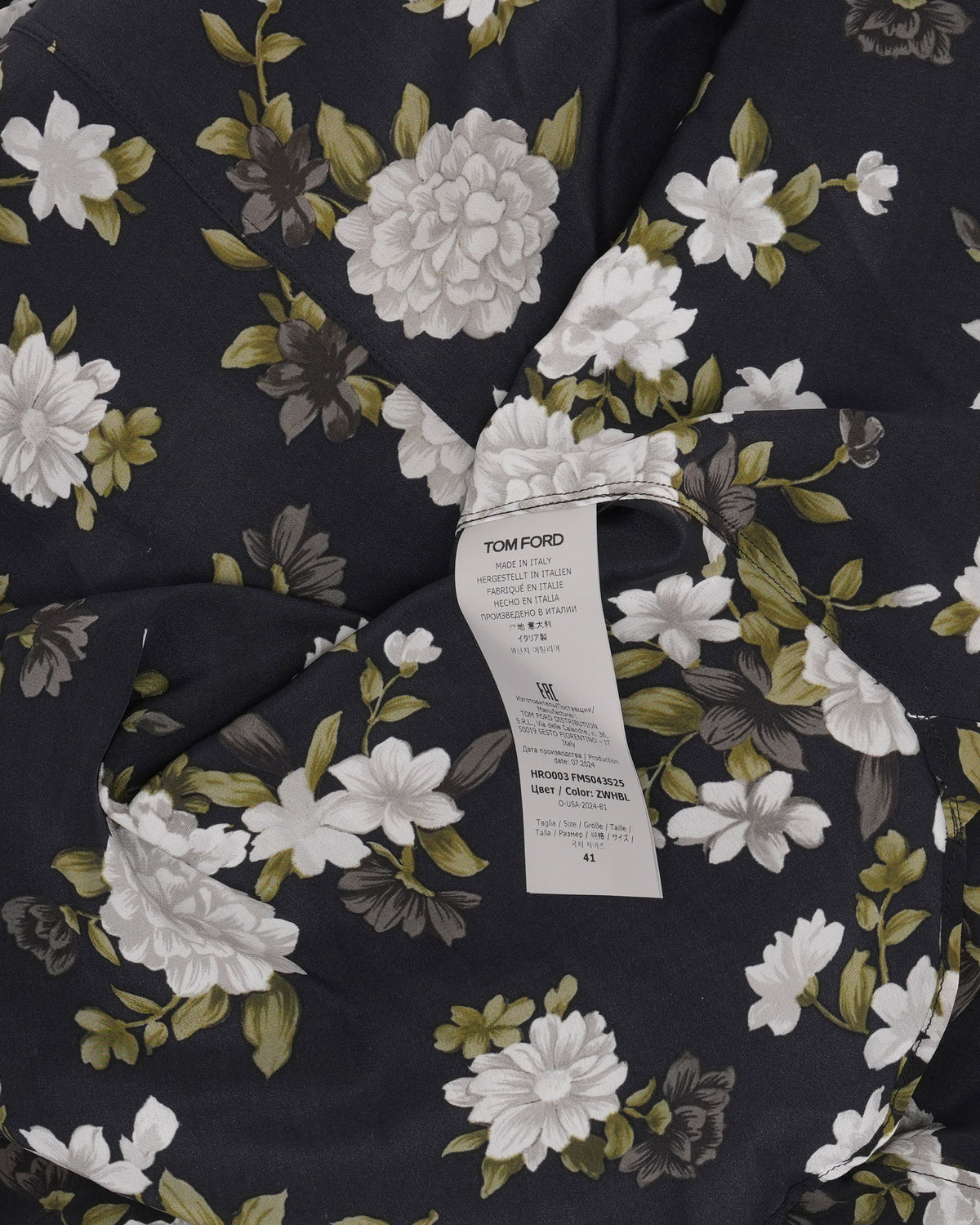 Floral Print Silk Shirt