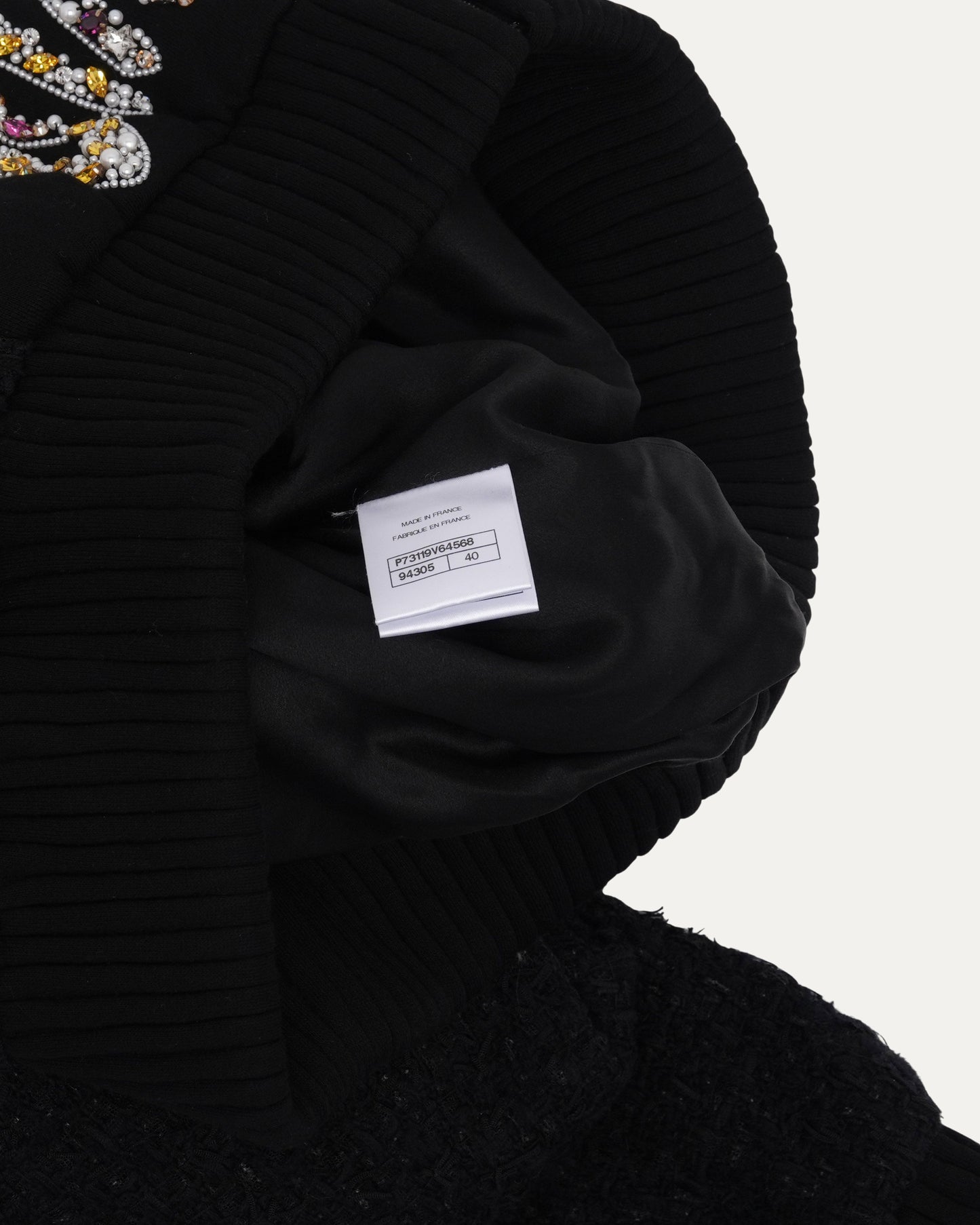 Tweed Crystal Embellished Blouson