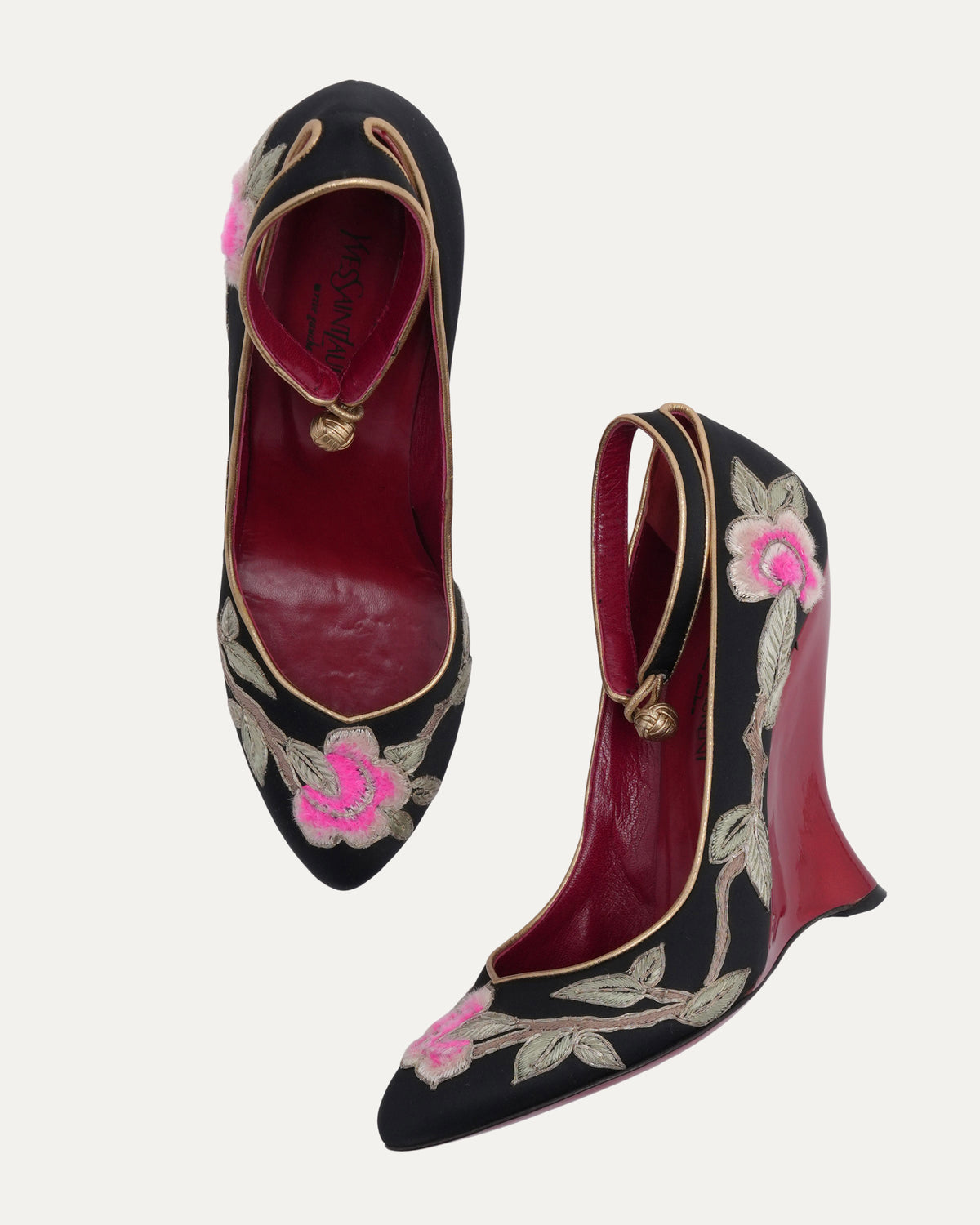 Tom Ford Era FW 2004 Embroidered Chinoiserie Heels