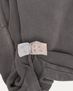 Distressed Zip Up Crewneck Sweatshirt