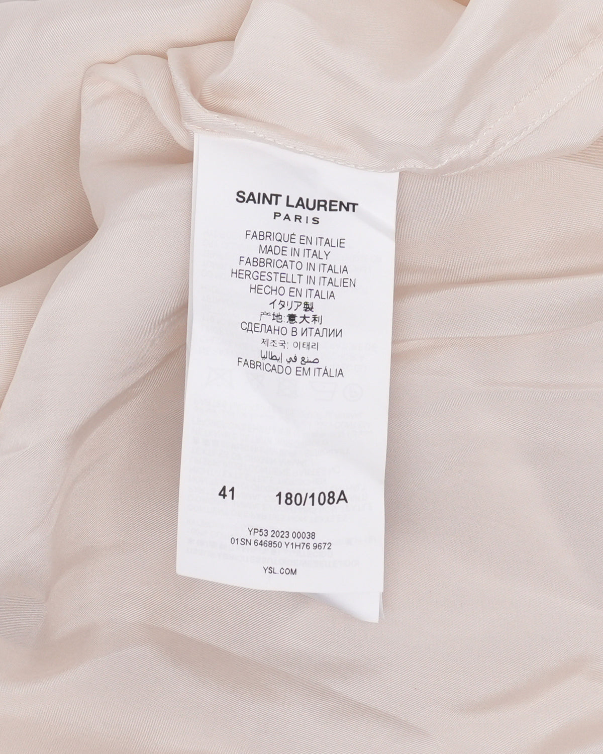 Hidden Placket Silk Shirt