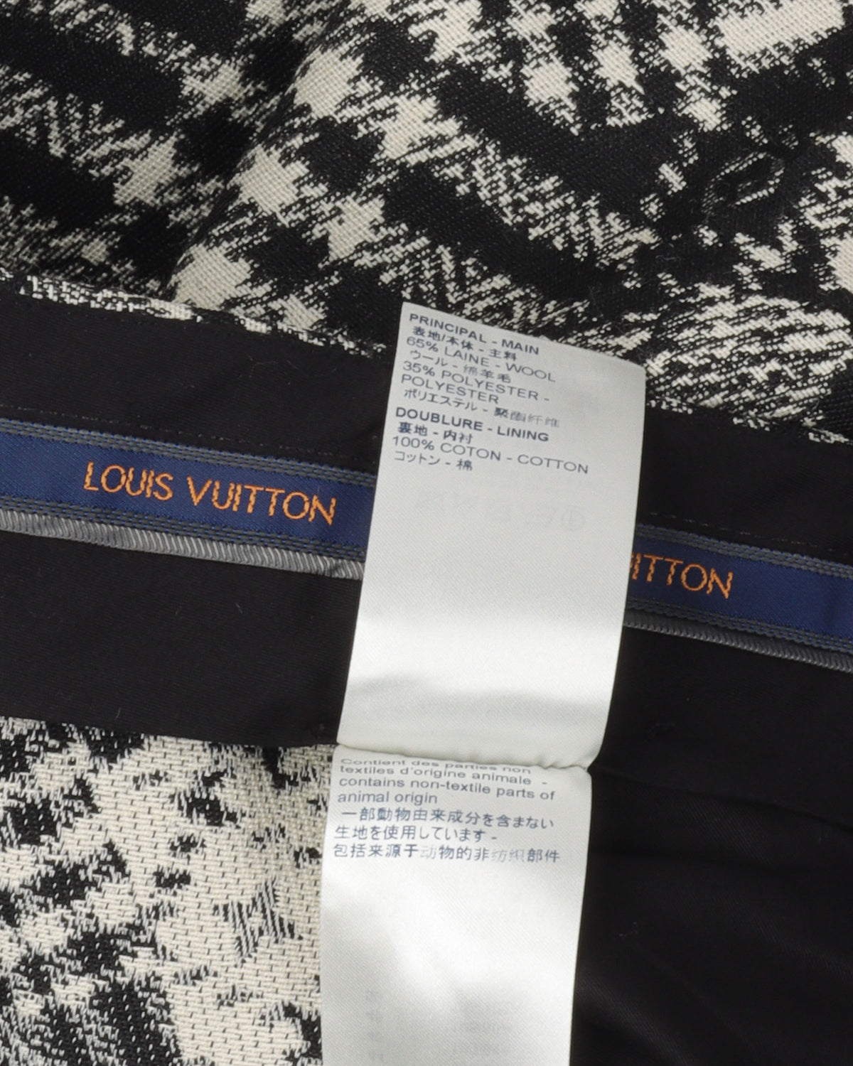 Monogram Wool Blend Plaid Pants