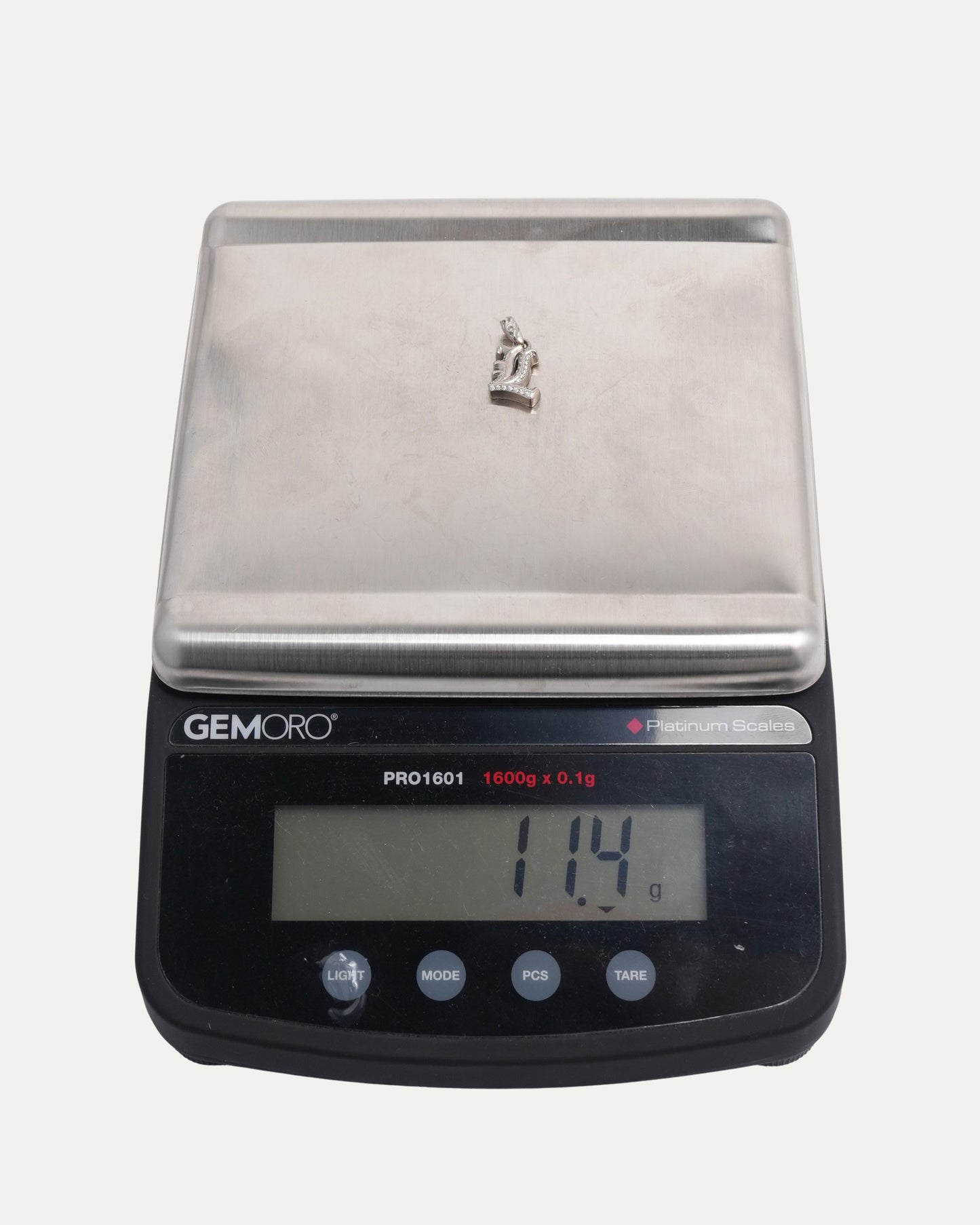 White Gold Diamond L Pendant
