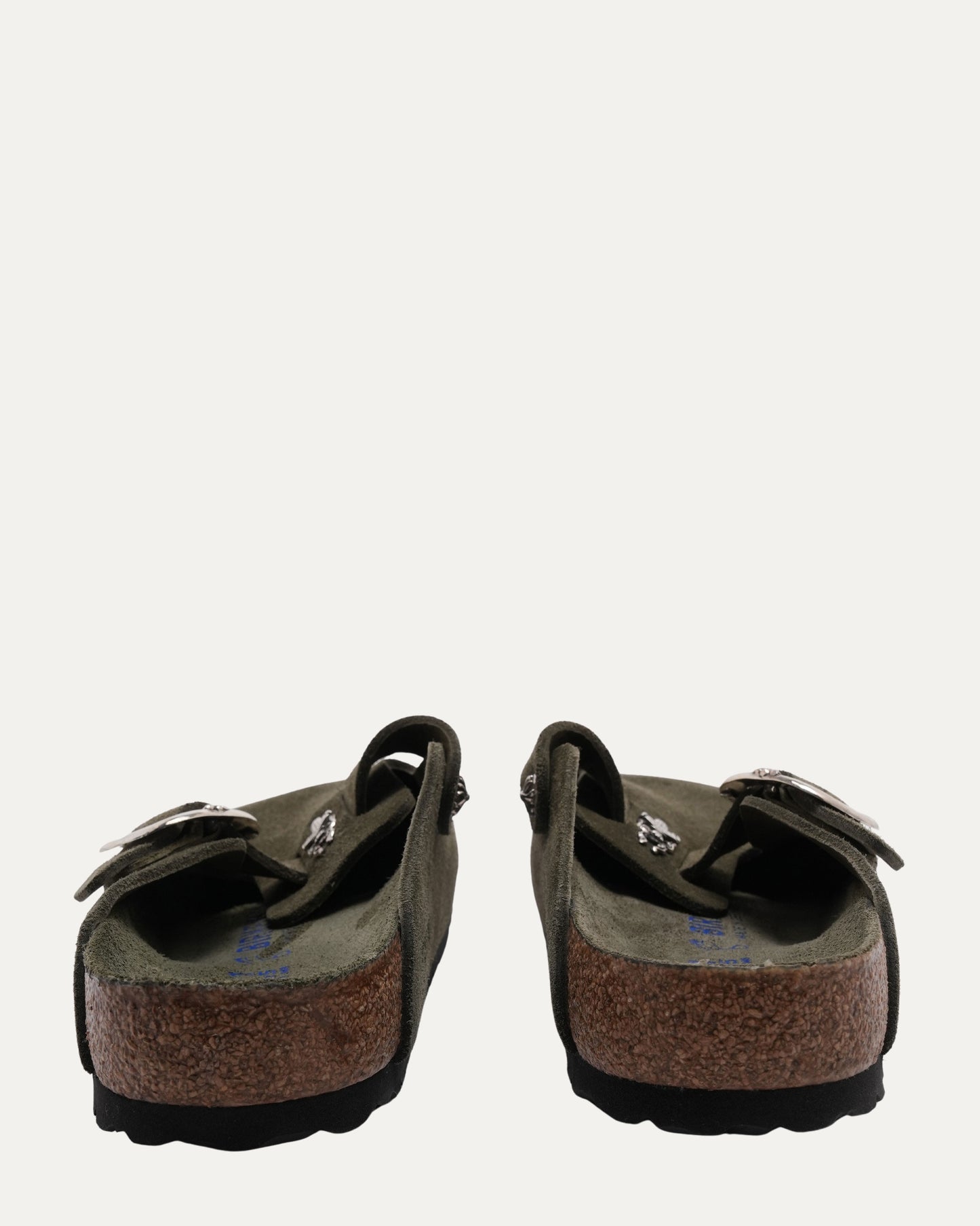 Dagger Embellished Birkenstock Boston Suede Mule