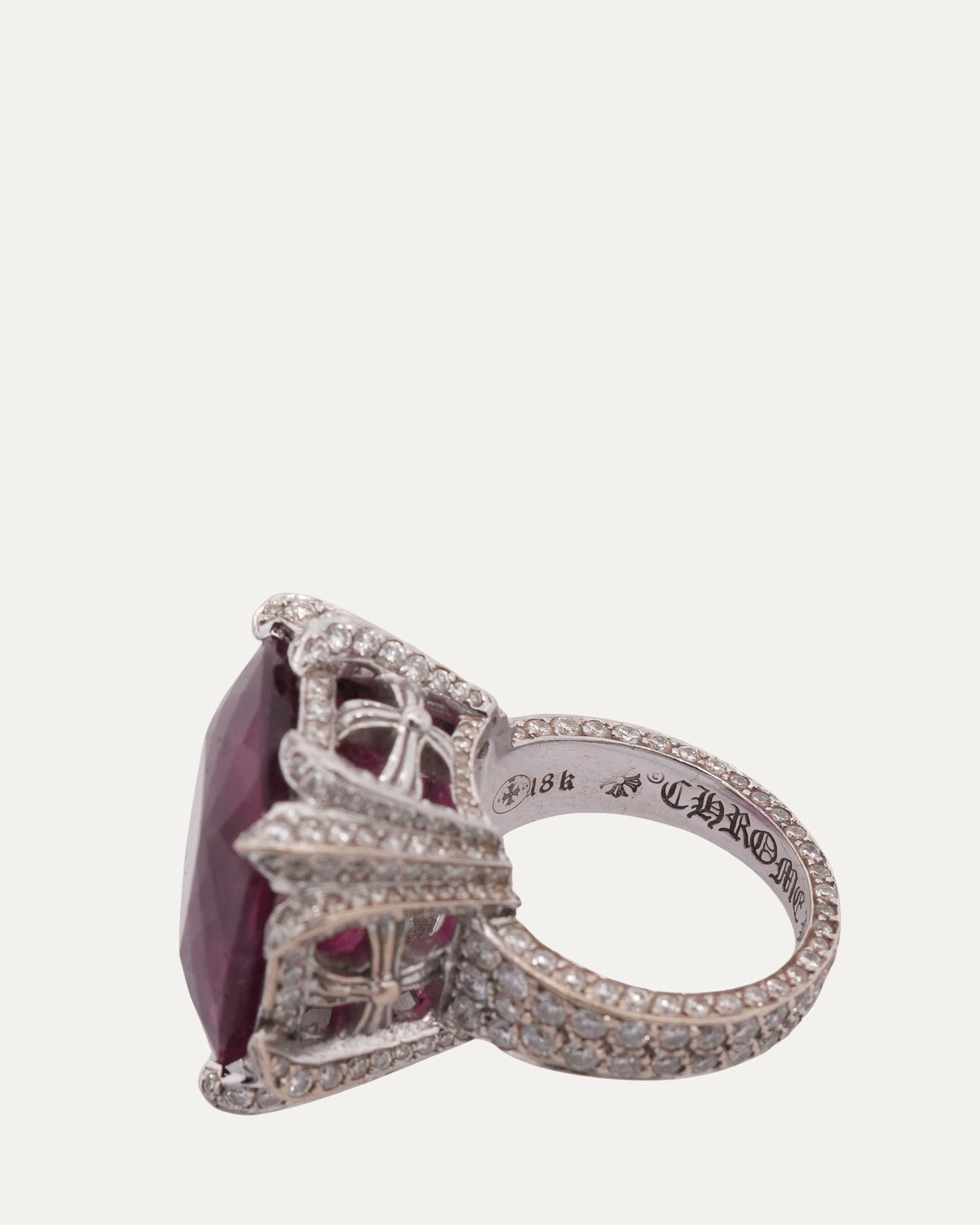 White Gold Sapphire Diamond Cocktail Ring