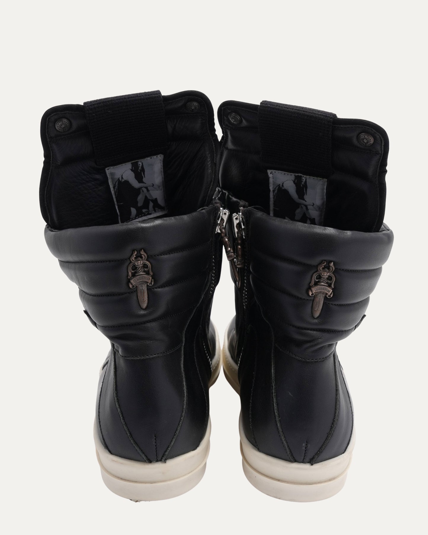 Rick Owens Cross Embellished Geobasket Sneakers