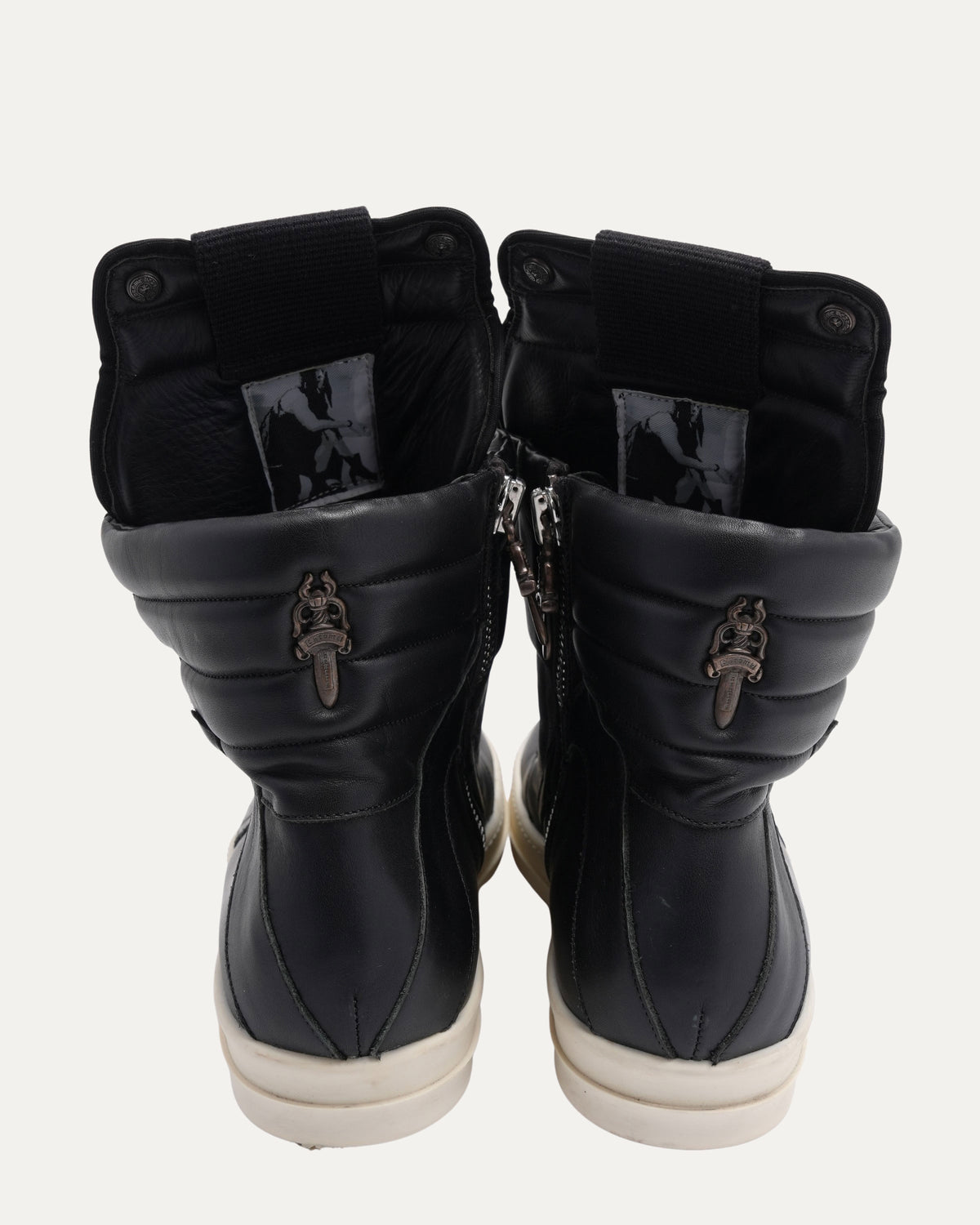 Rick Owens Cross Embellished Geobasket Sneakers