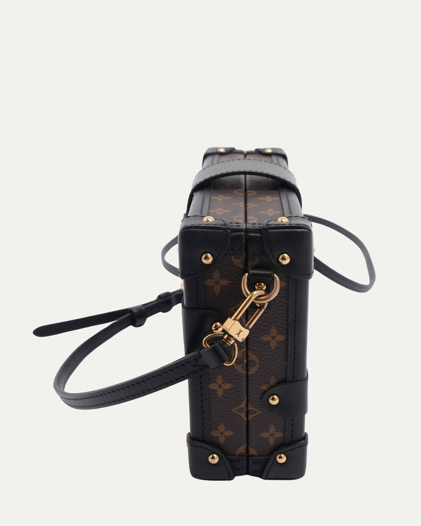 Monogram Patches Petite Malle Crossbody Trunk Bag