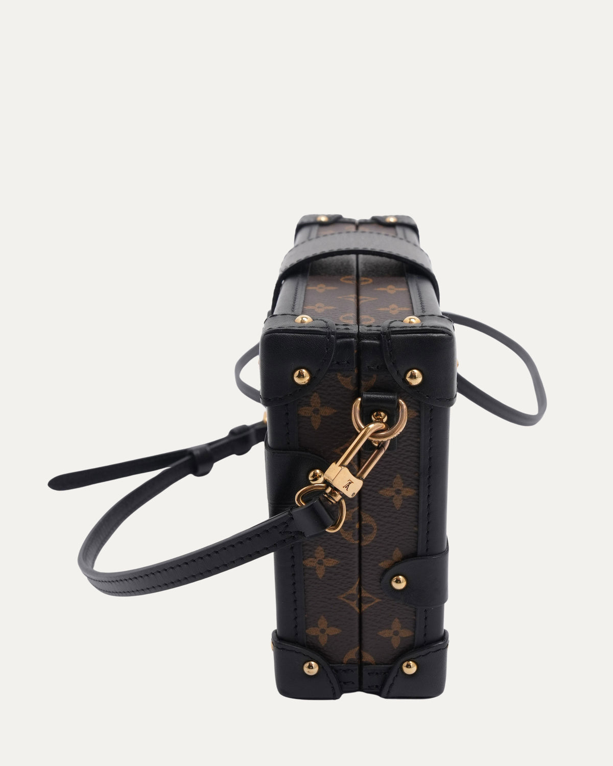 Monogram Patches Petite Malle Crossbody Trunk Bag