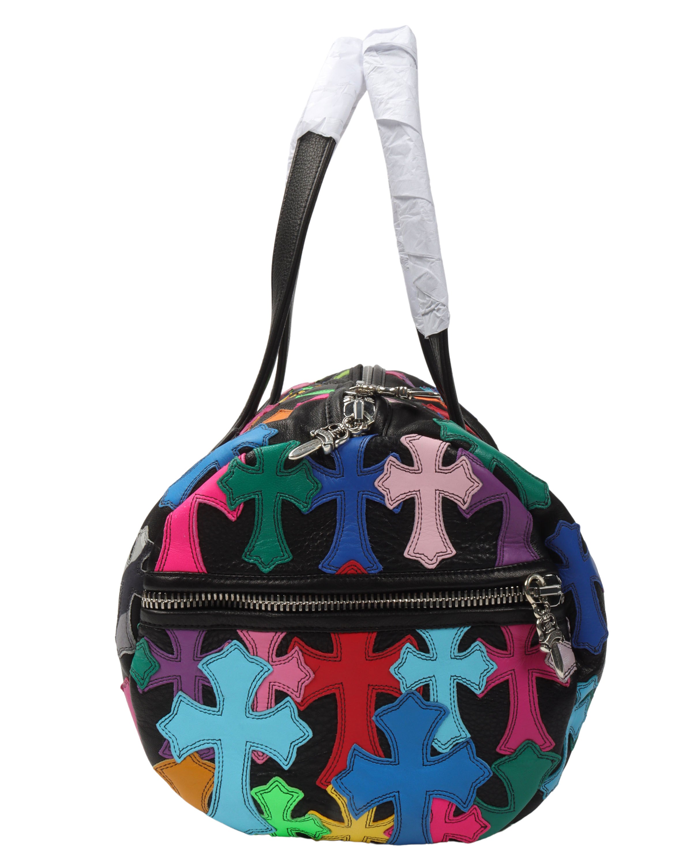 Multicolor Cross Patch Cemetery Mini Duffle Bag