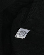 Spine Cross Patch Asymmetric Cardigan Sweater