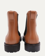 Patent Leather Lug Sole Chelsea Boot