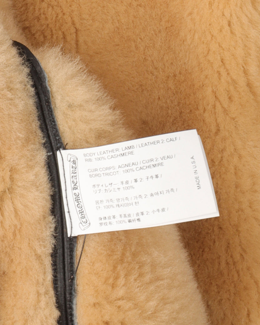 Shearling Leather Bomber Jacket