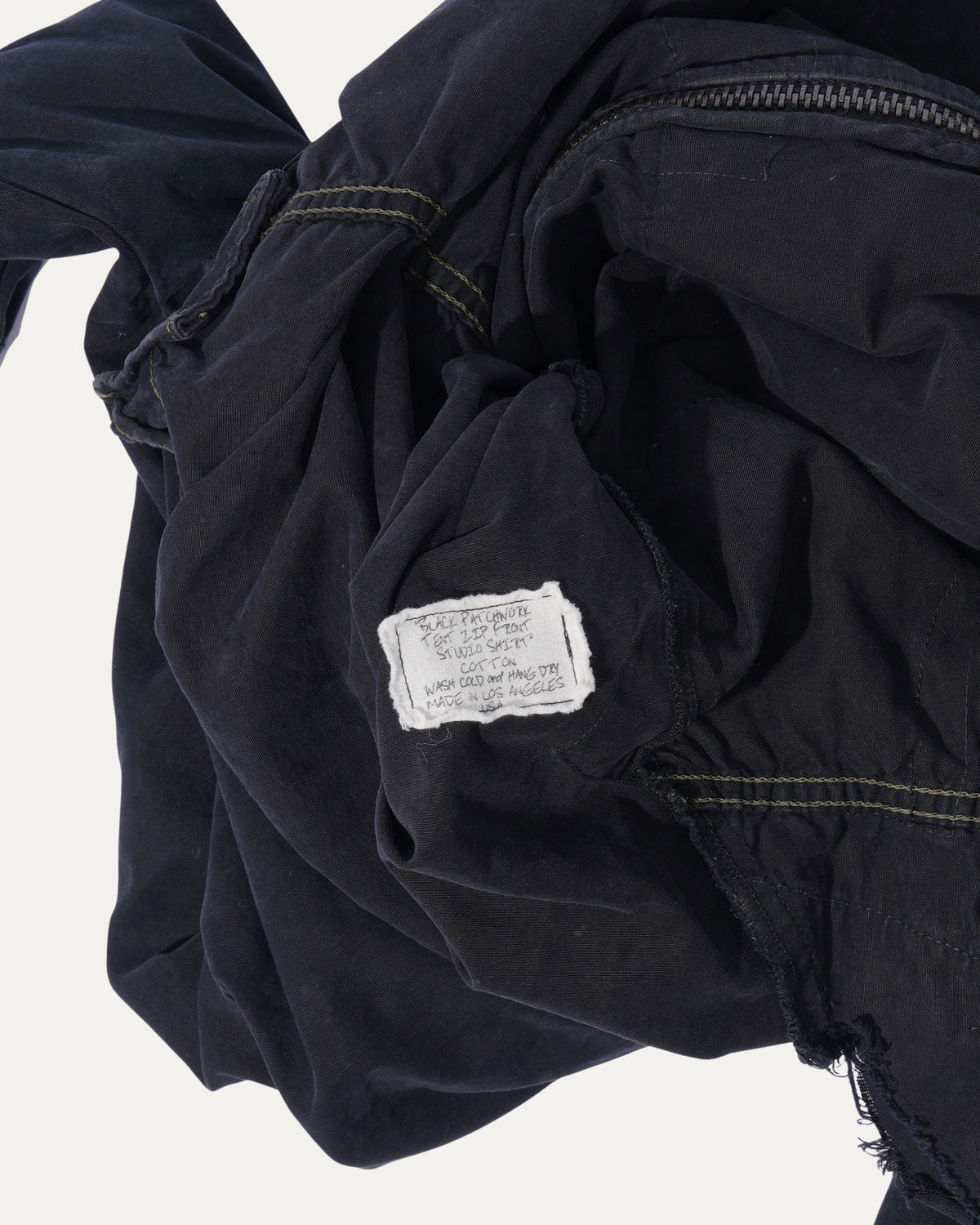 Patchwork Tent Zip Front Studio Shirt