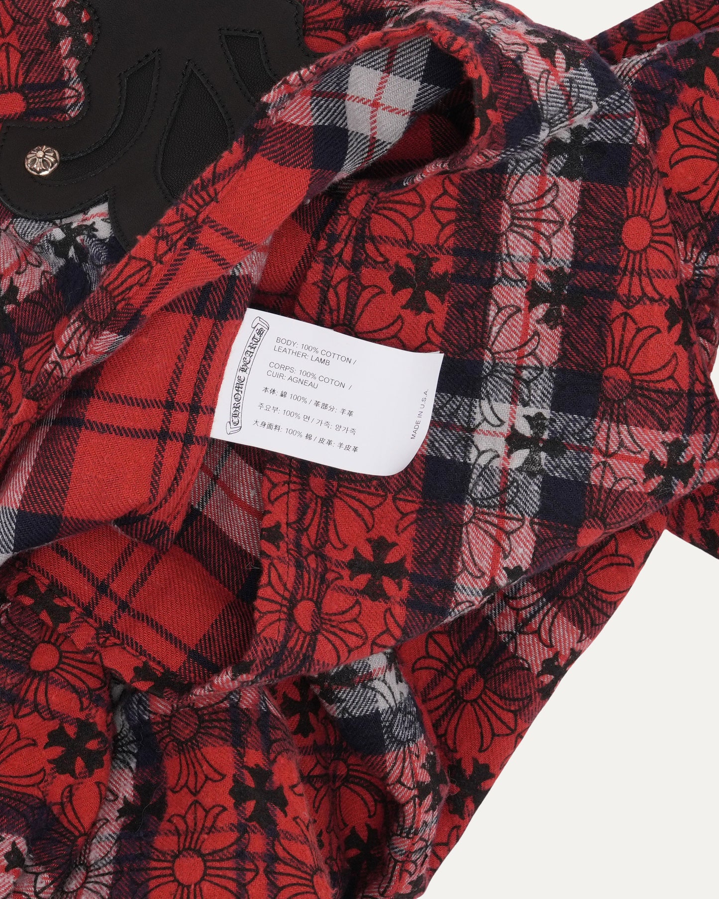 Children's Monogram Fleur Cross Patch Loose Ends Flannel Shirt