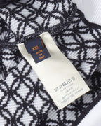 Patterned Knit Hoodie