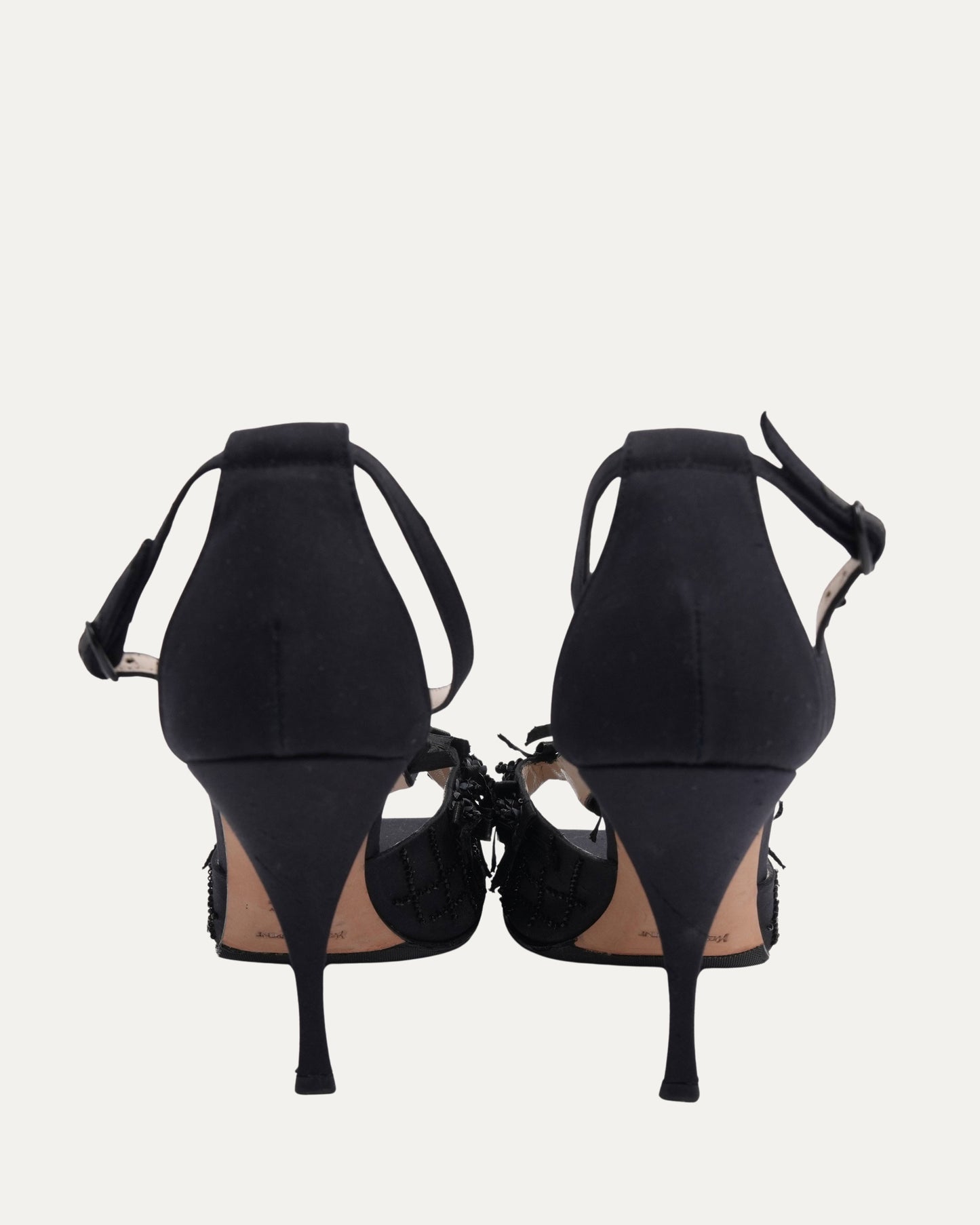 Floral and Bow Embellished Heels