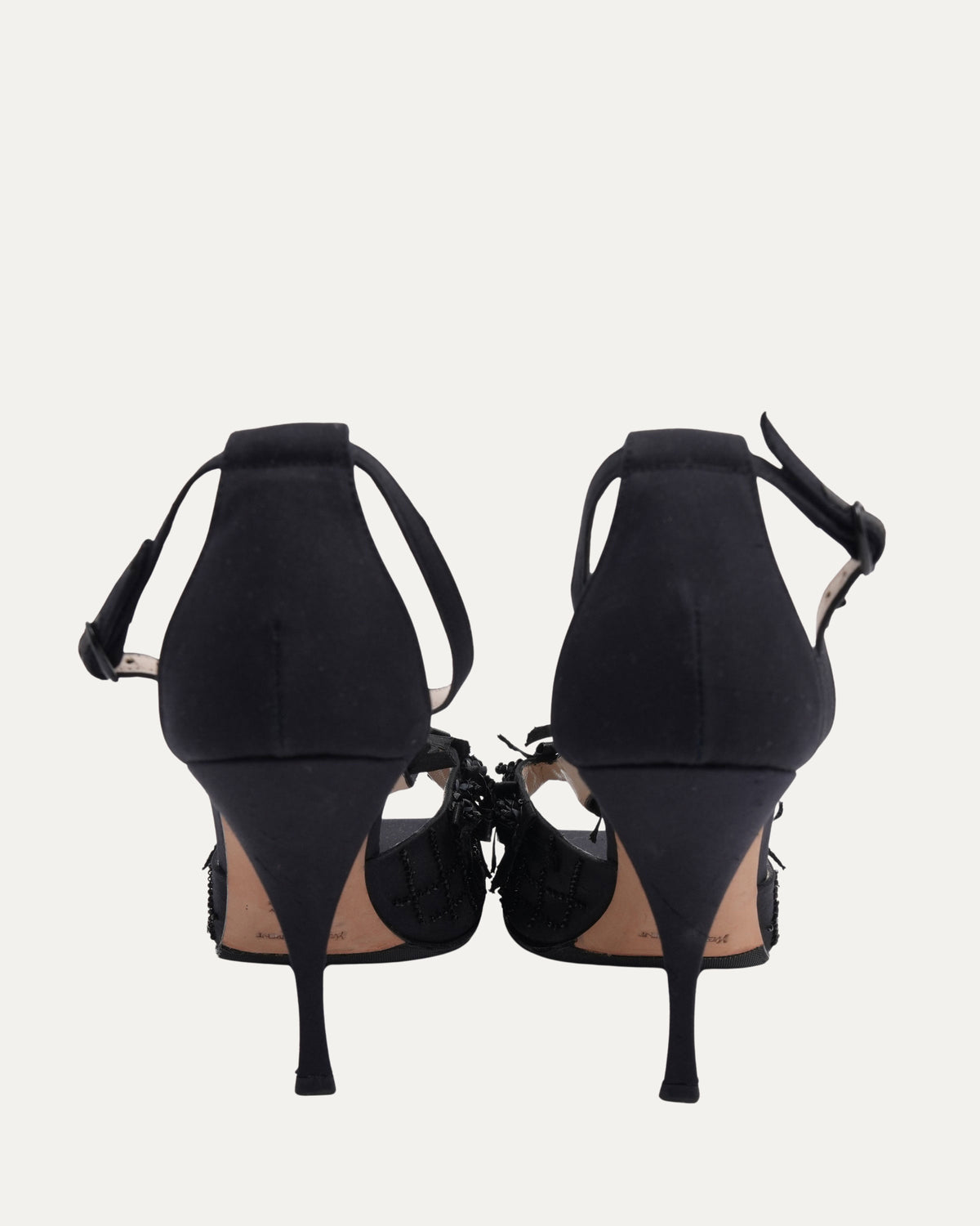 Floral and Bow Embellished Heels