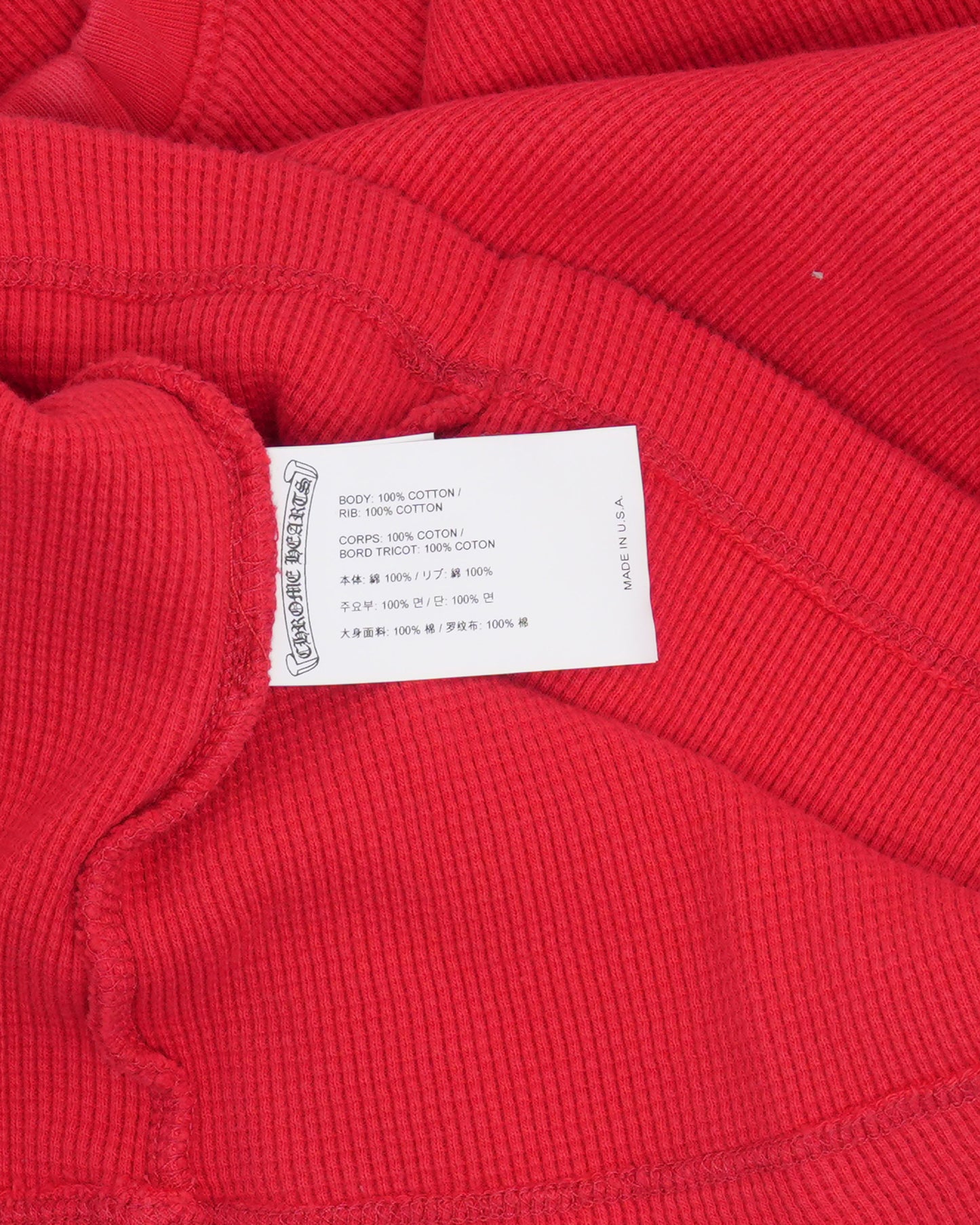 Embroidered Triple Cross Thermal Henley