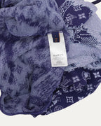 Monogram Bandana Intarsia Knit Short-Sleeve Hoodie