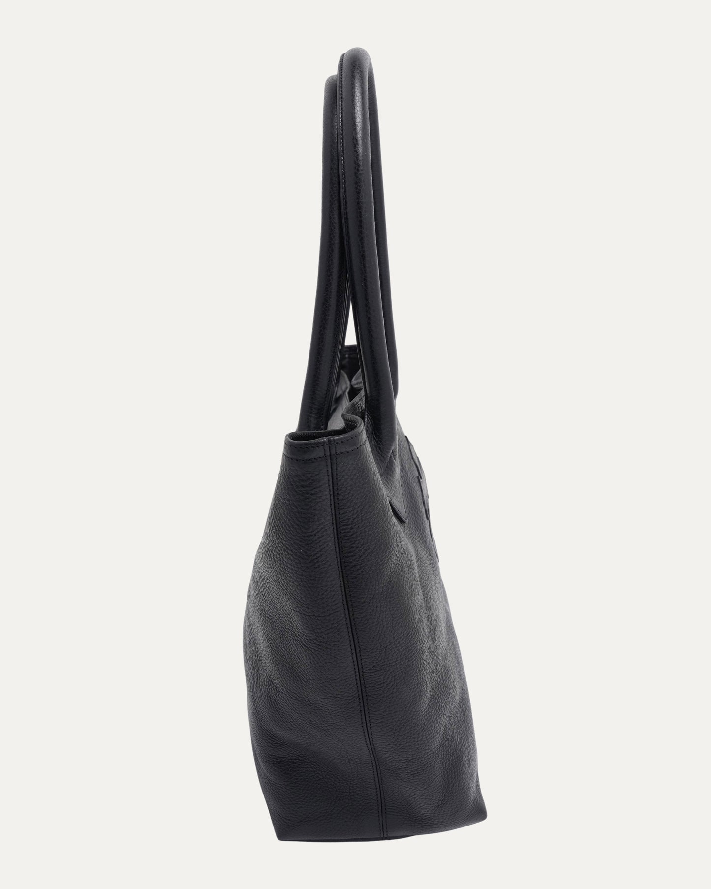 Cross Patch Leather Tote Bag
