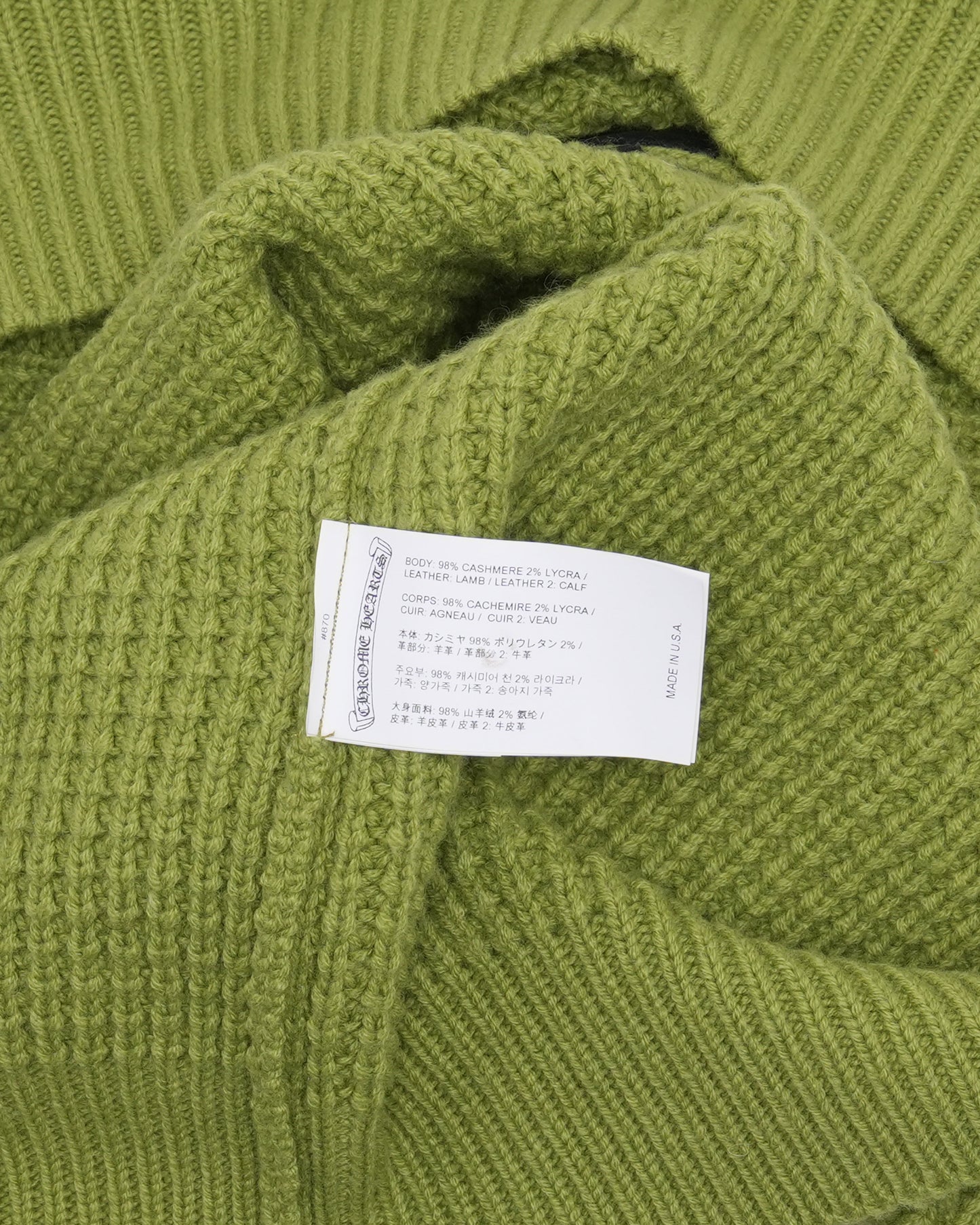Cashmere Cross Patch Hit & Run Cardigan Sweater