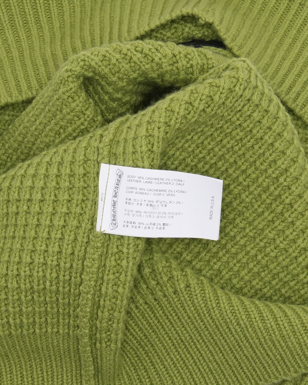 Cashmere Cross Patch Hit & Run Cardigan Sweater