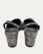 Tweed Sequin Embellished Heels