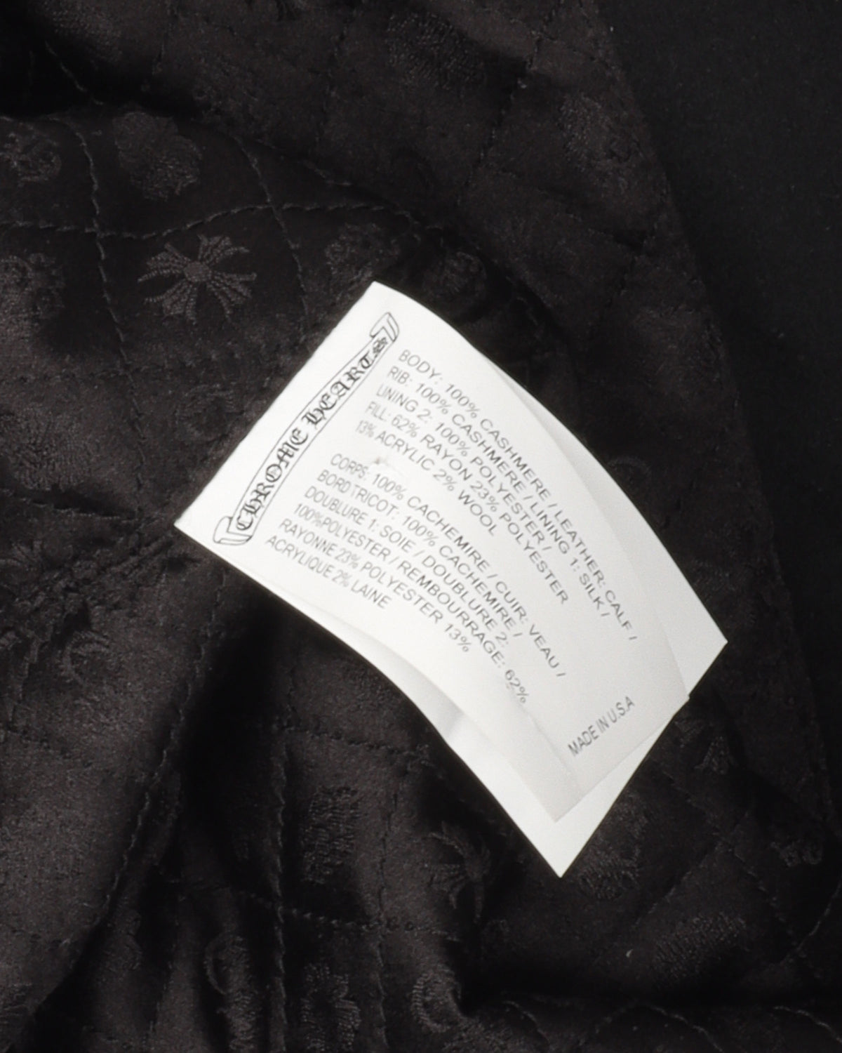 Cross Patch Cashmere Varsity Jacket