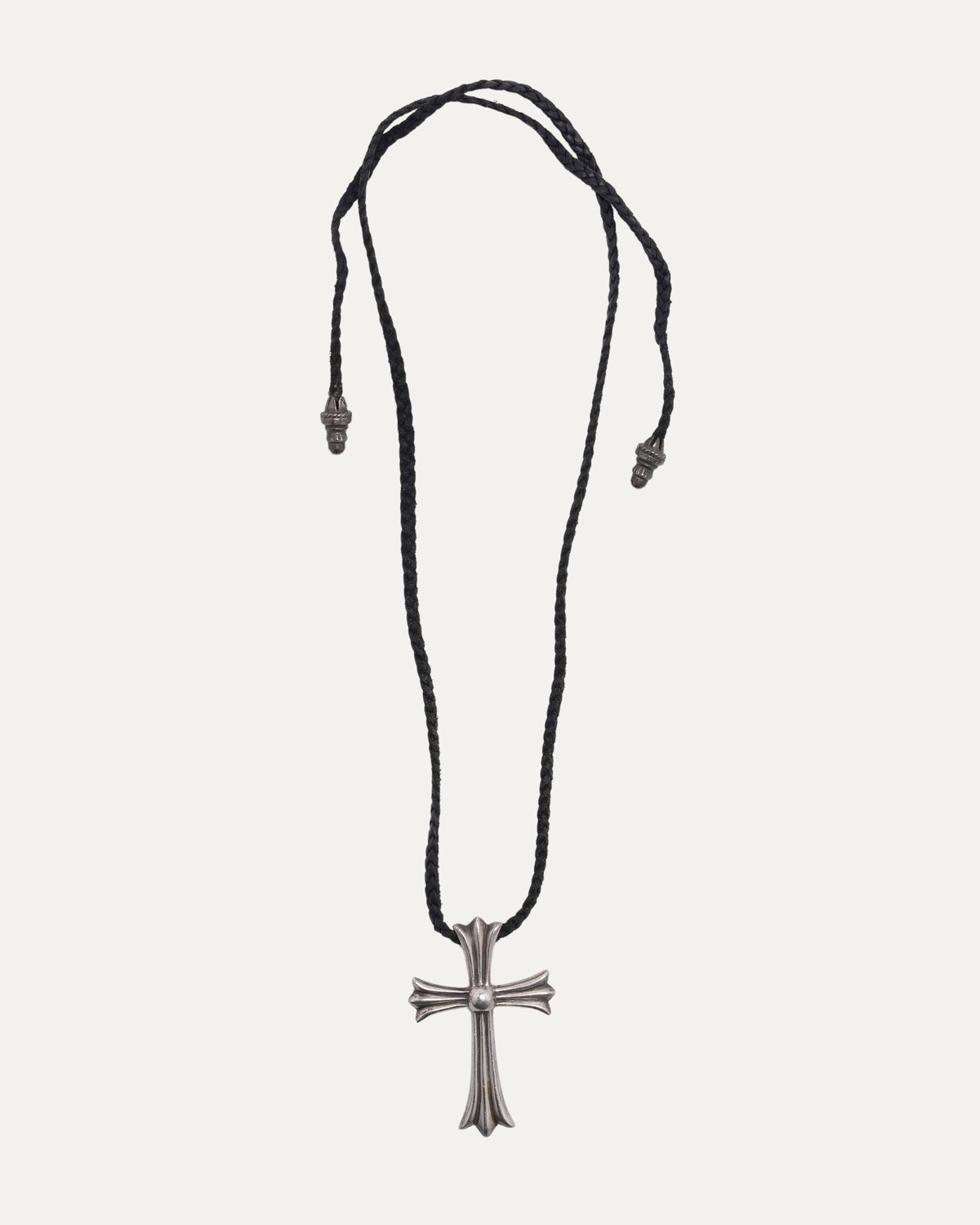 Large Cross Pendant with Leather Necklace