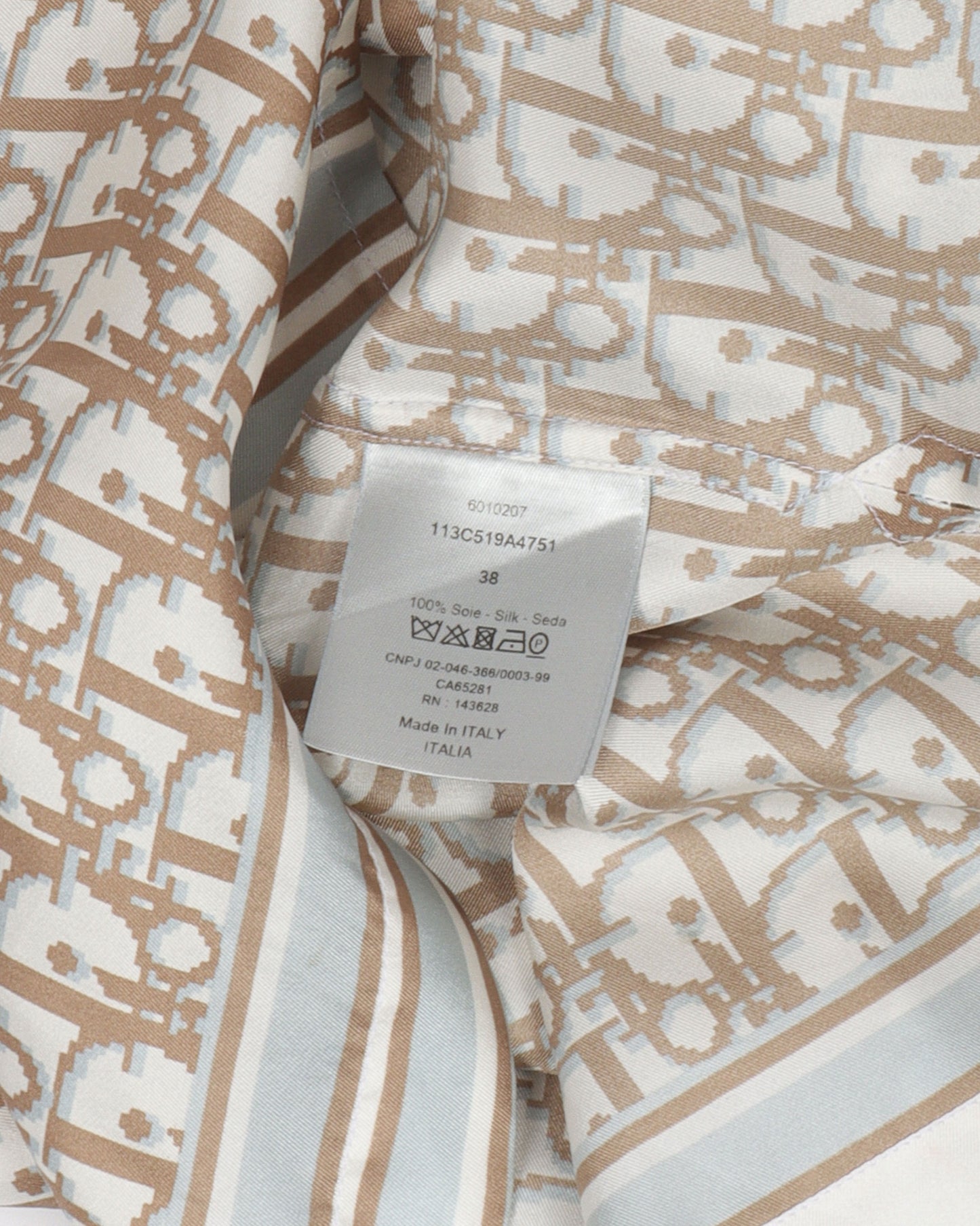 Oblique Monogram Short Sleeve Shirt