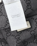 Wool Monogram Scarf w/ Stripe